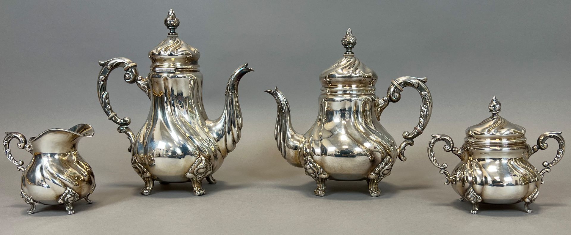 Tea/coffee service 4 pieces. 925 sterling. - Image 2 of 16