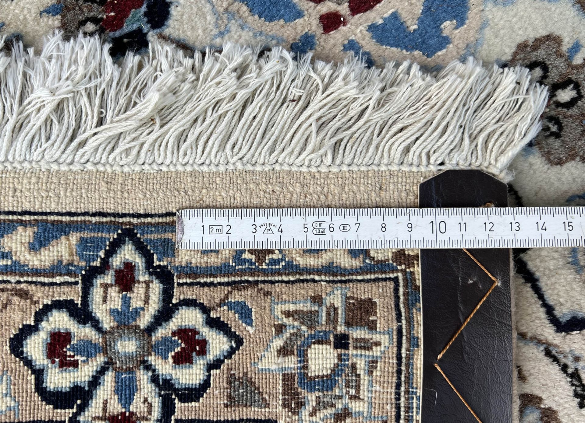 Nain oriental carpet. Cork wool with silk. - Image 16 of 16
