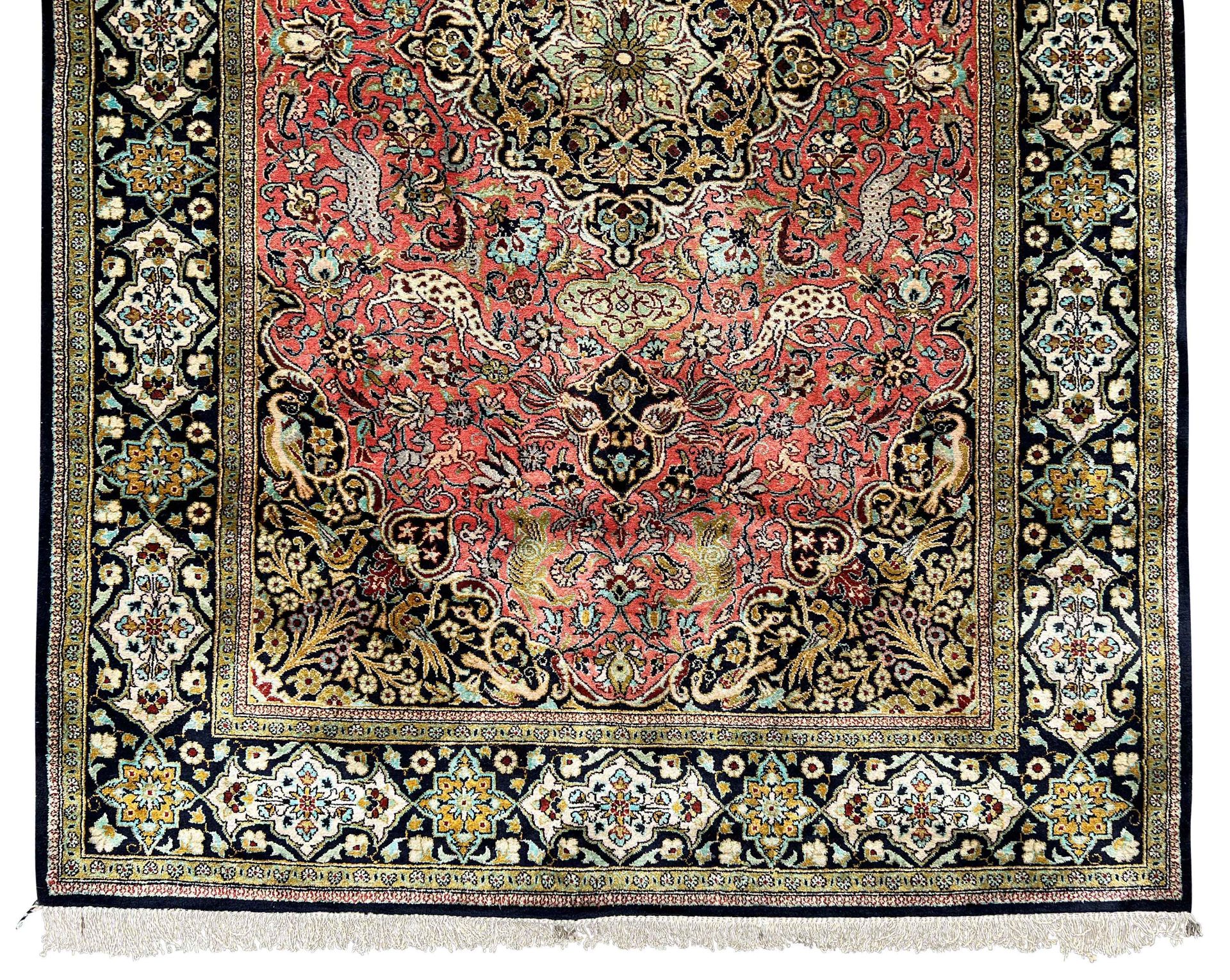 Ghom silk carpet. Condition as new. - Image 4 of 9