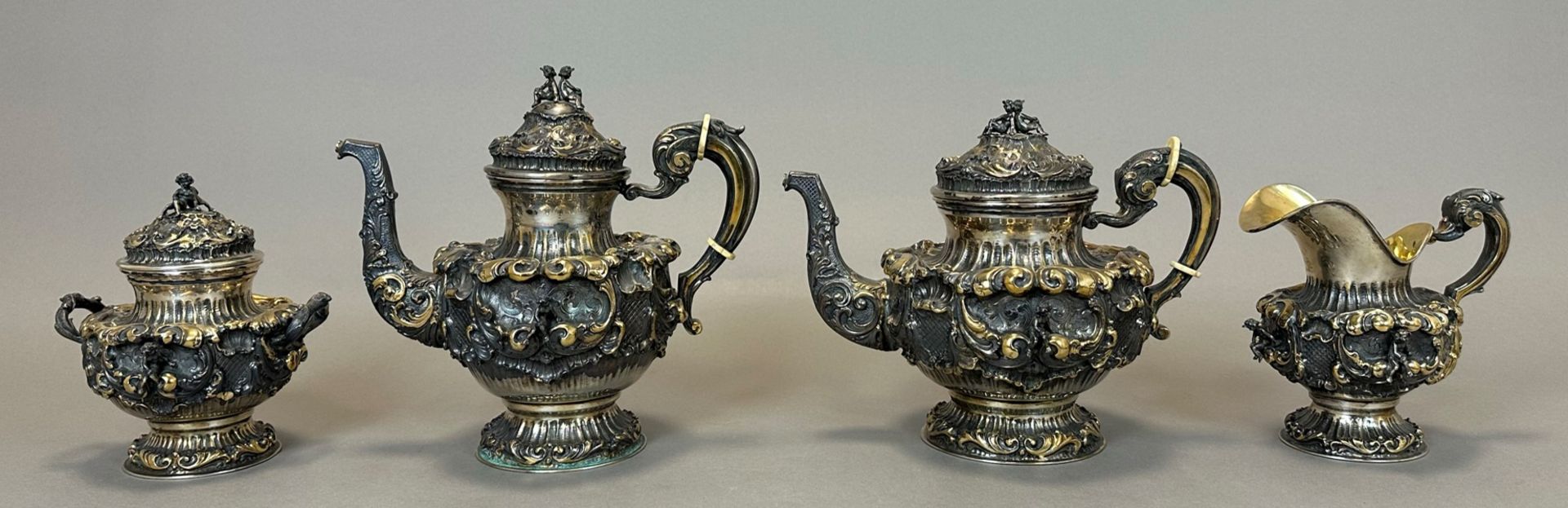 5-piece coffee and tea pot centre. 800 silver. Agma. Italy. Milan. - Image 6 of 20