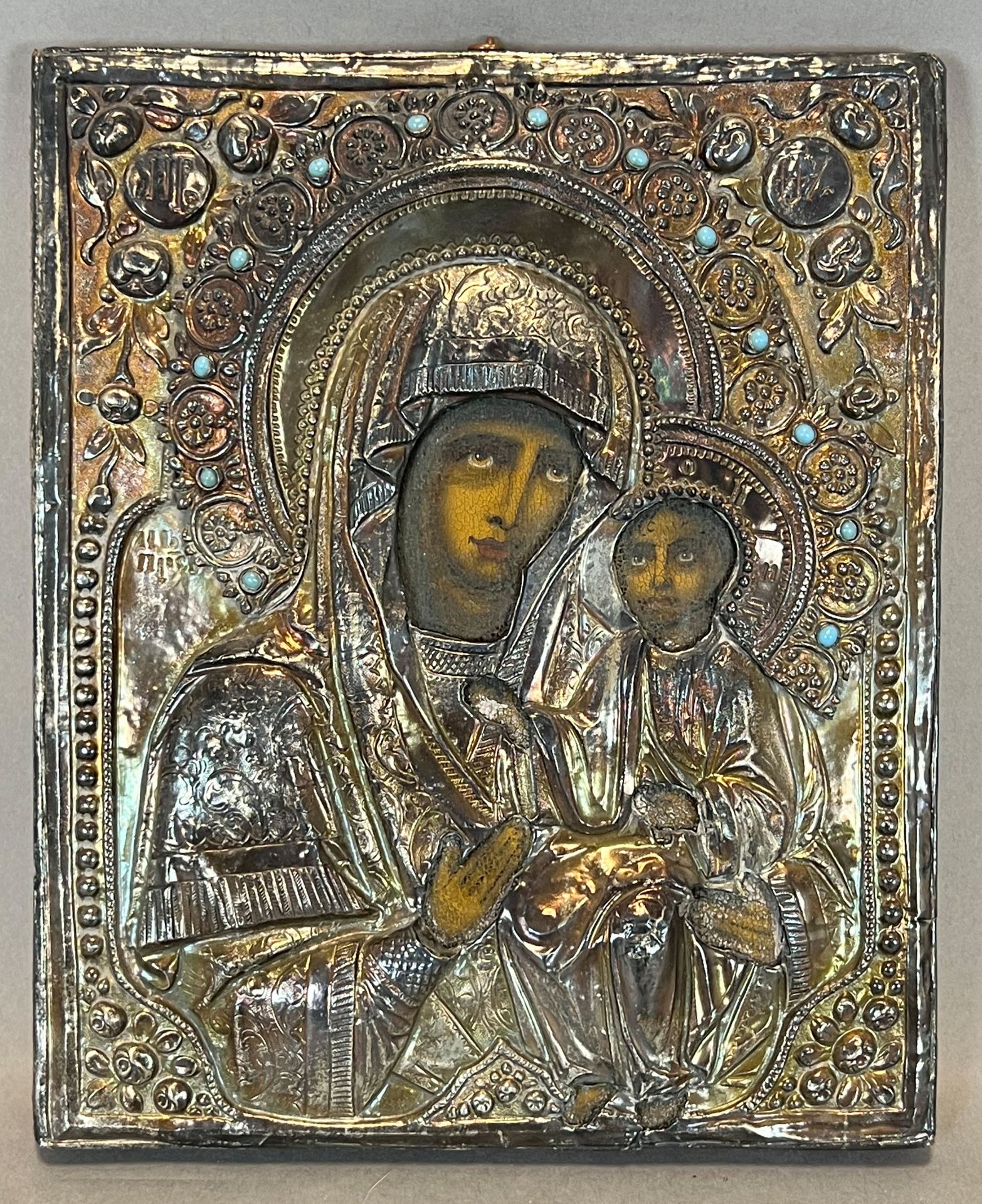 Ikone. Gottesmutter von Kasan. Polen. Wohl 19. Jahrhundert. - Bild 2 aus 11