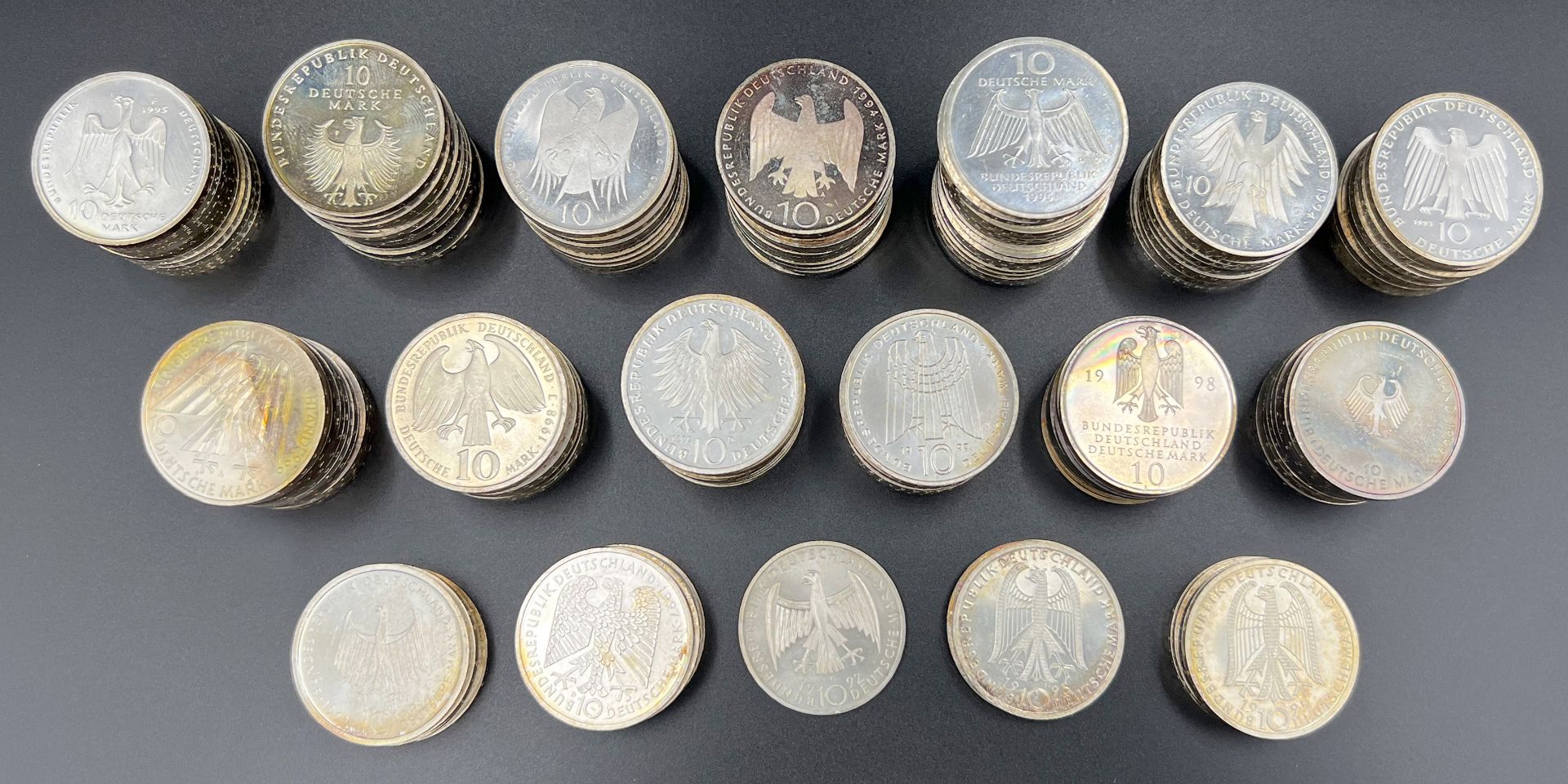Konvolut von 176 Silbermünzen. 10-DM-Gedenkmünzen. - Bild 8 aus 10