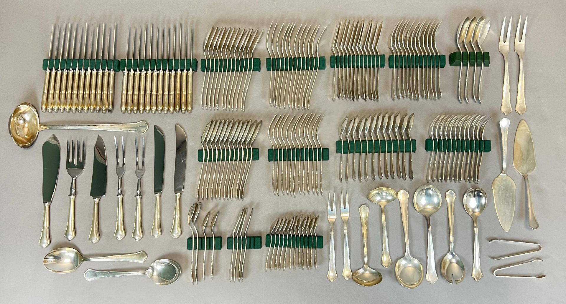 Silver cutlery for 12 persons. 925 sterling silver. A total of 168 pieces.