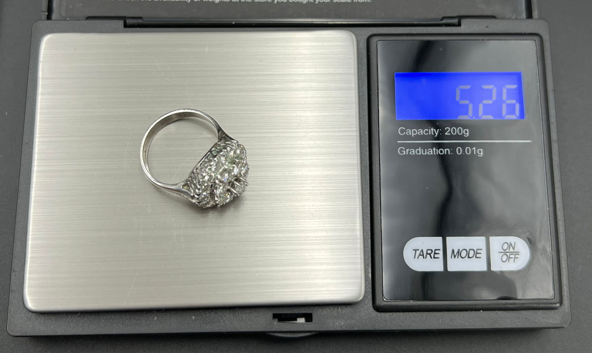Ladies' ring 585 white gold with 25 diamonds. - Image 11 of 11