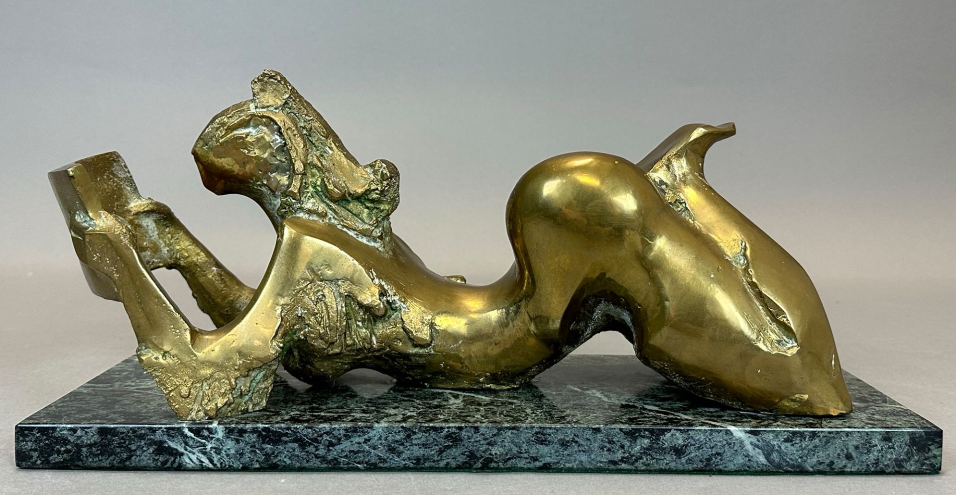 Dako DAKOV (1923). Bronze. "Torso". Reclining female nude. 1983 - Image 3 of 12