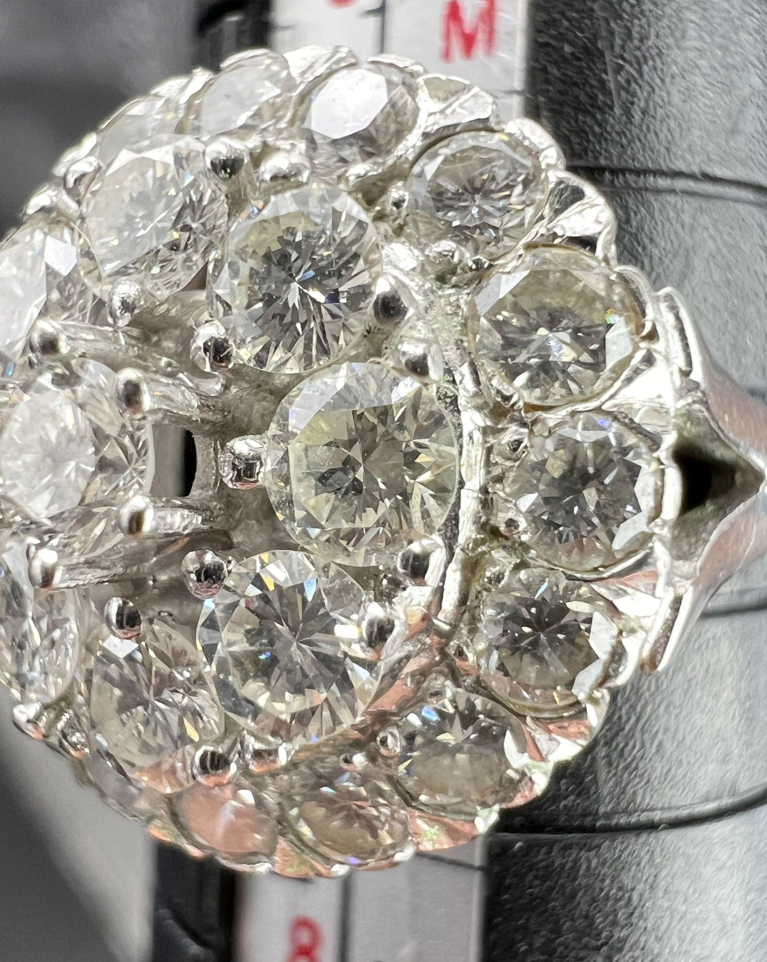 Ladies' ring 585 white gold with 25 diamonds. - Image 9 of 11