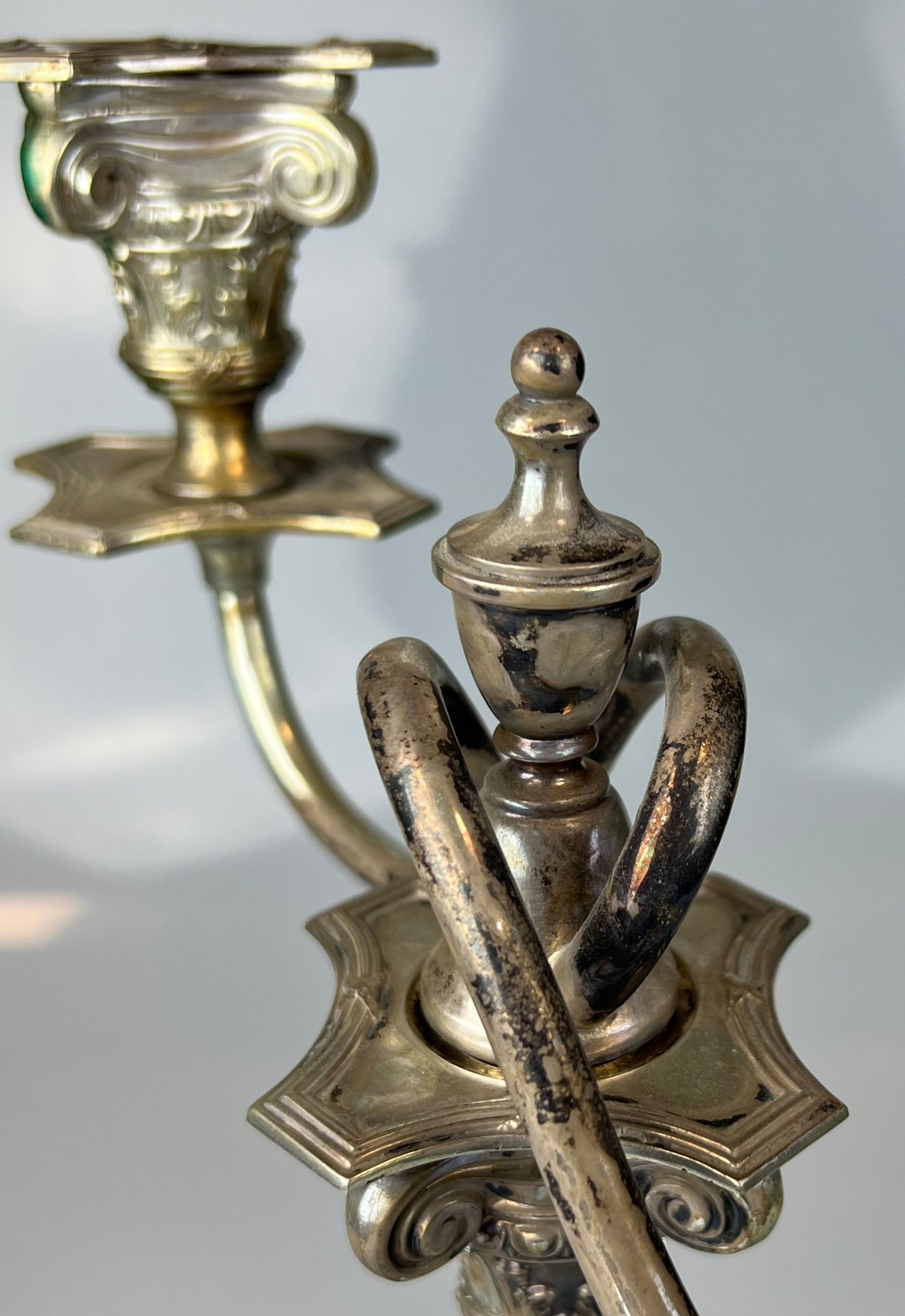 Antique candlestick. 800 silver. Körner & Proll, Berlin. Around 1900. - Image 9 of 13