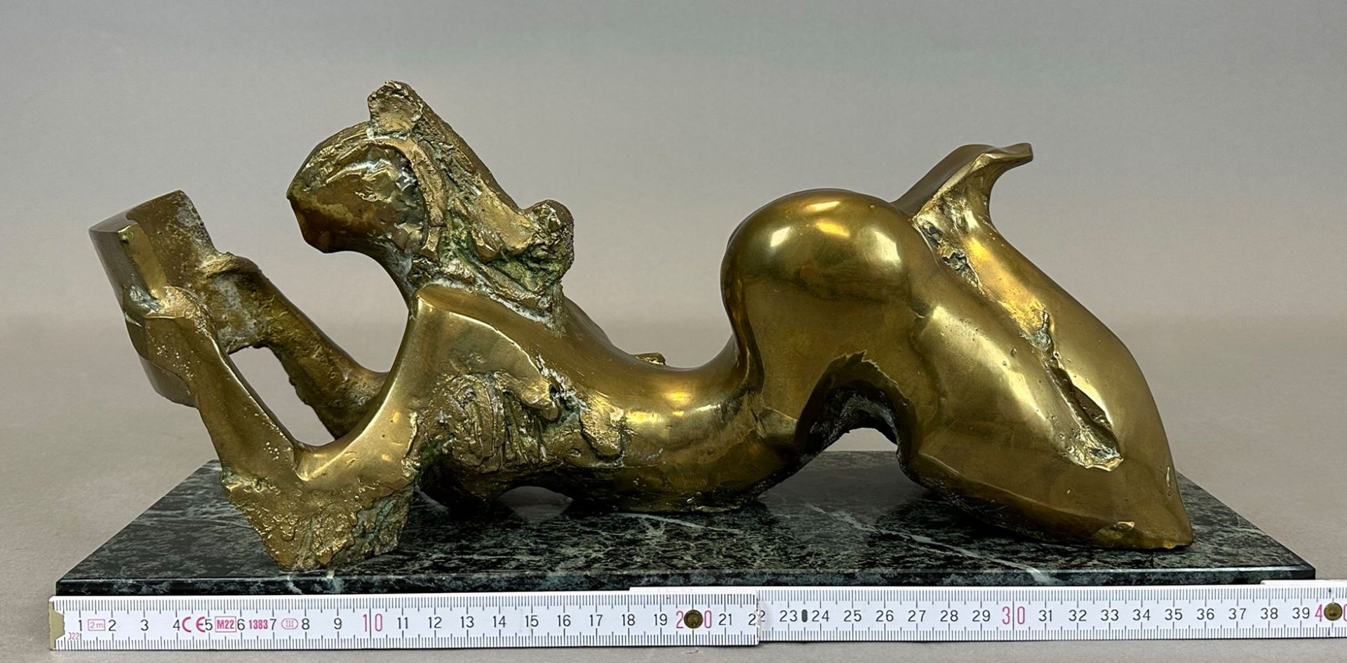 Dako DAKOV (1923). Bronze. "Torso". Reclining female nude. 1983 - Image 7 of 12