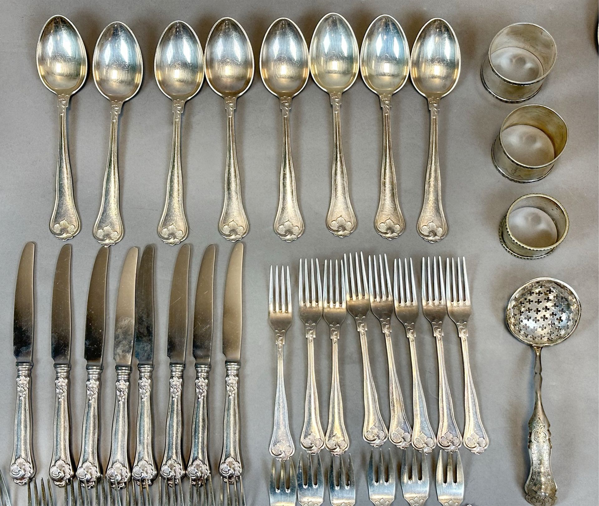129-piece set. Silver cutlery. Partly Cohr Denmark. - Image 4 of 19
