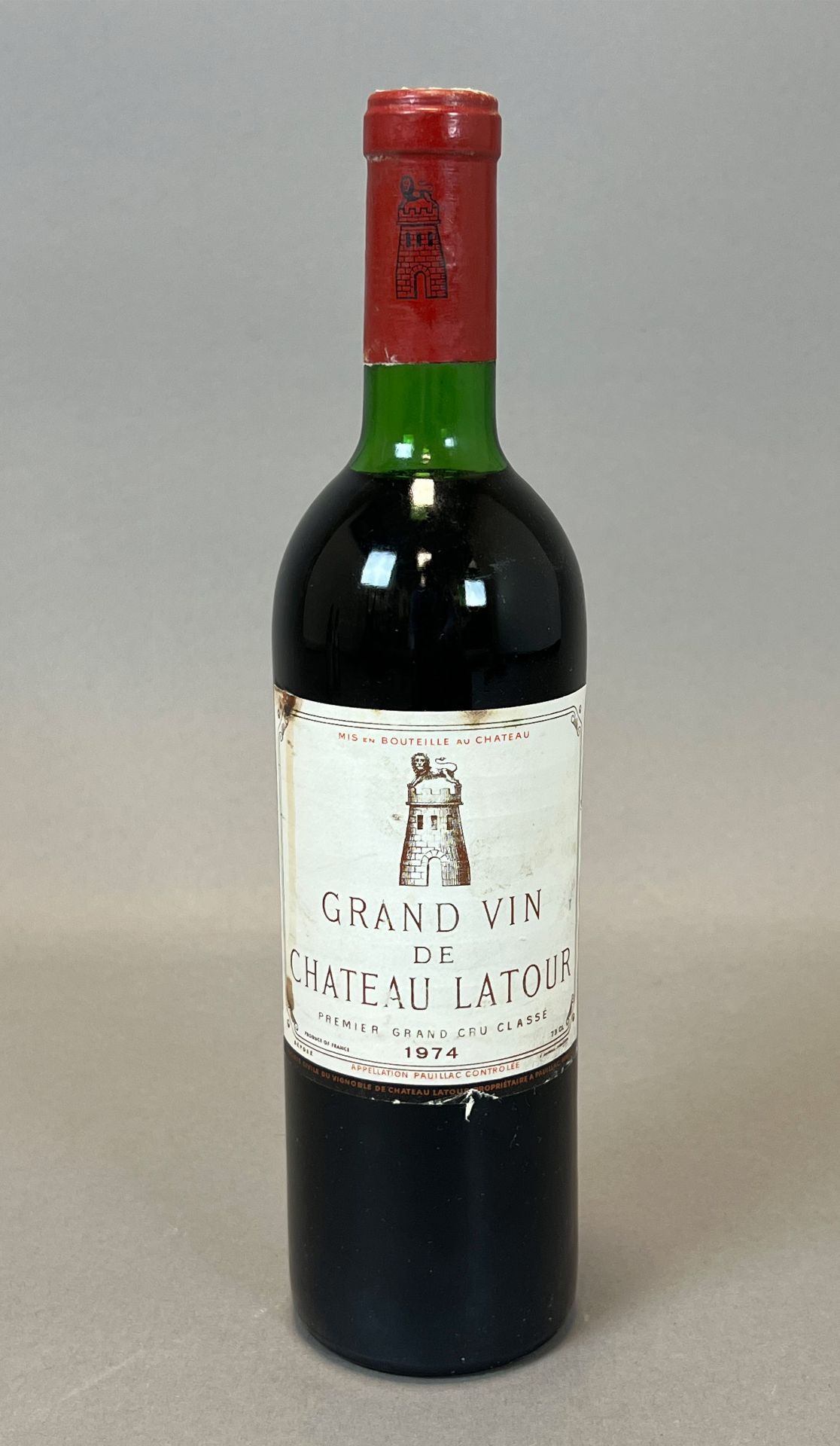 1 bottle of red wine. Château Latour. Premier Grand Cru Classé Pauillac. 1974.