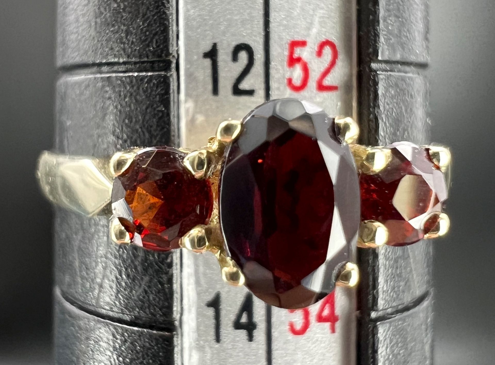 4-piece jewellery set with garnets. - Image 10 of 11