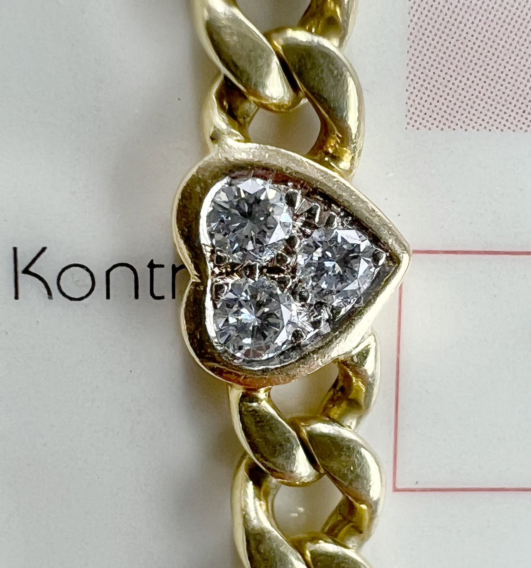 WEMPE 750 yellow gold bracelet with diamonds. - Image 6 of 8