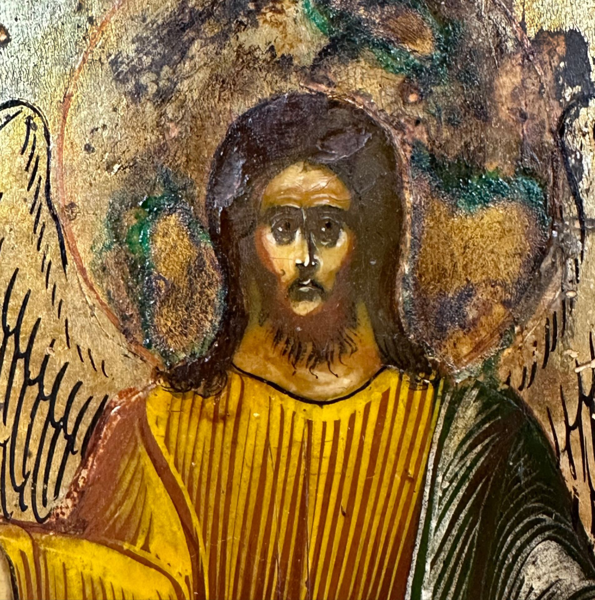 Icon. St. John "Forerunner of Christ" as desert angel. Russia. 2nd half 19th century. - Image 7 of 15