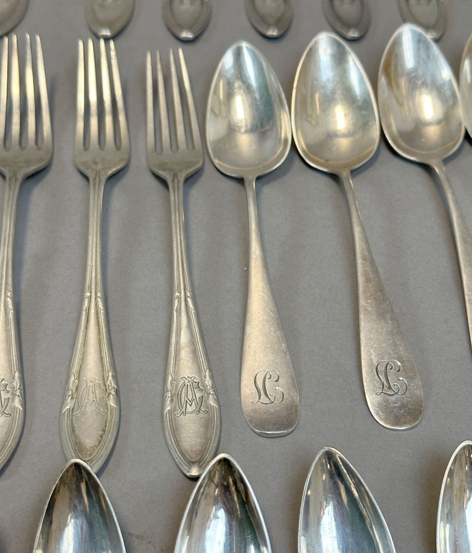 129-piece set. Silver cutlery. Partly Cohr Denmark. - Image 10 of 19