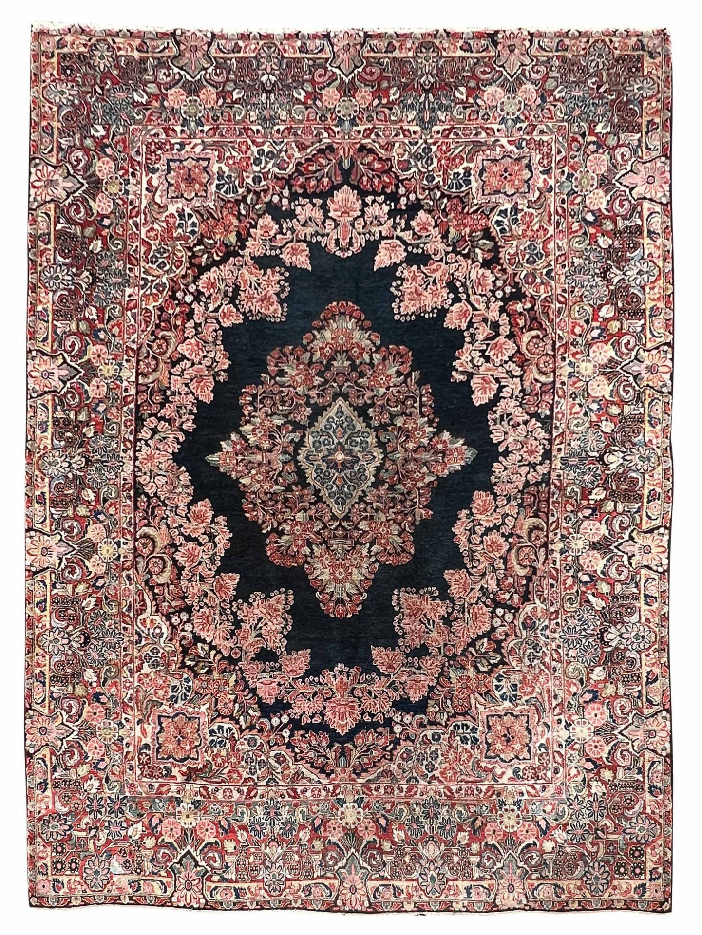 US re-import Sarough. Oriental rug. Around 1920.