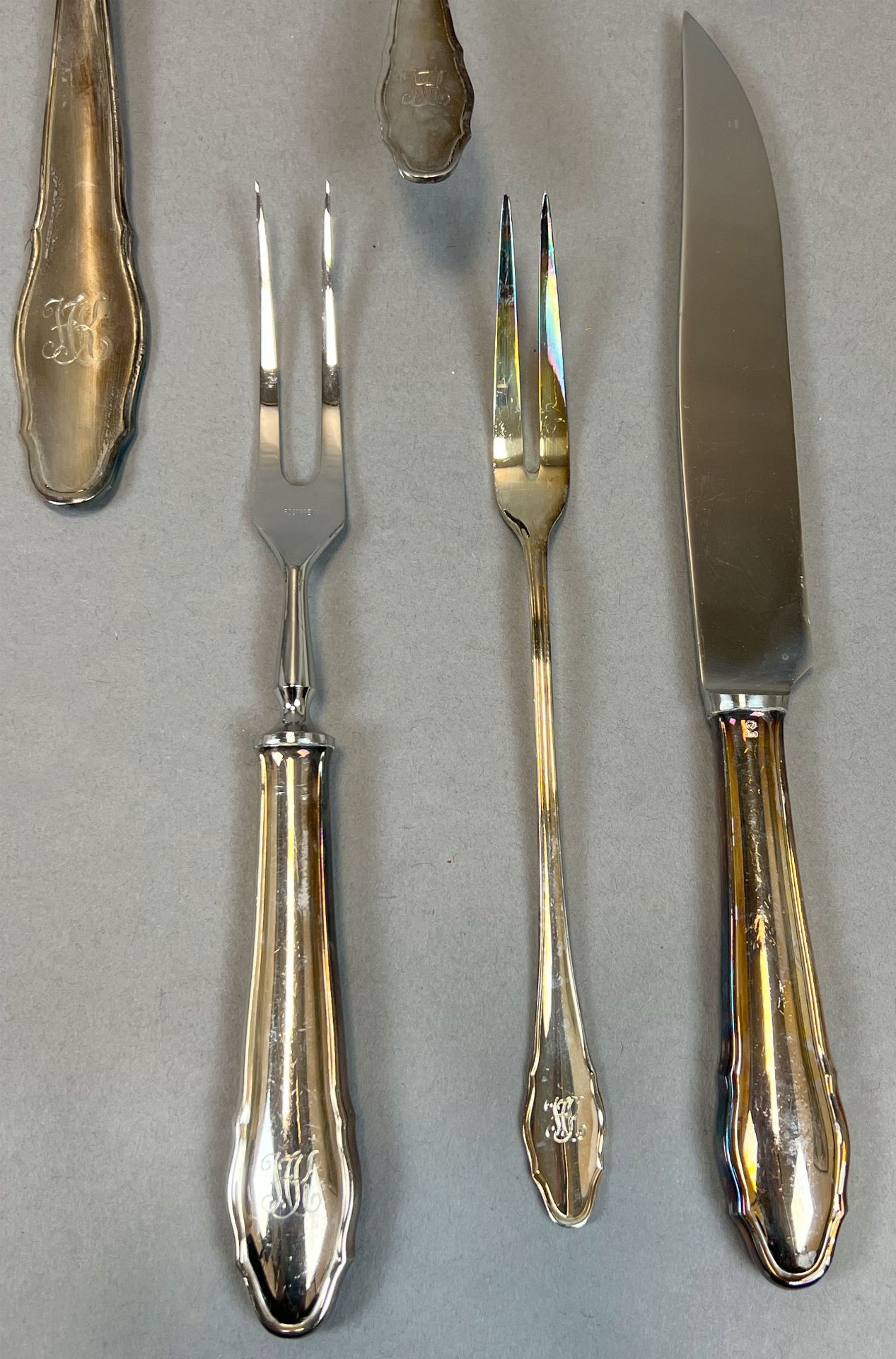 17-piece set. Serving cutlery. 800 silver. - Image 5 of 8