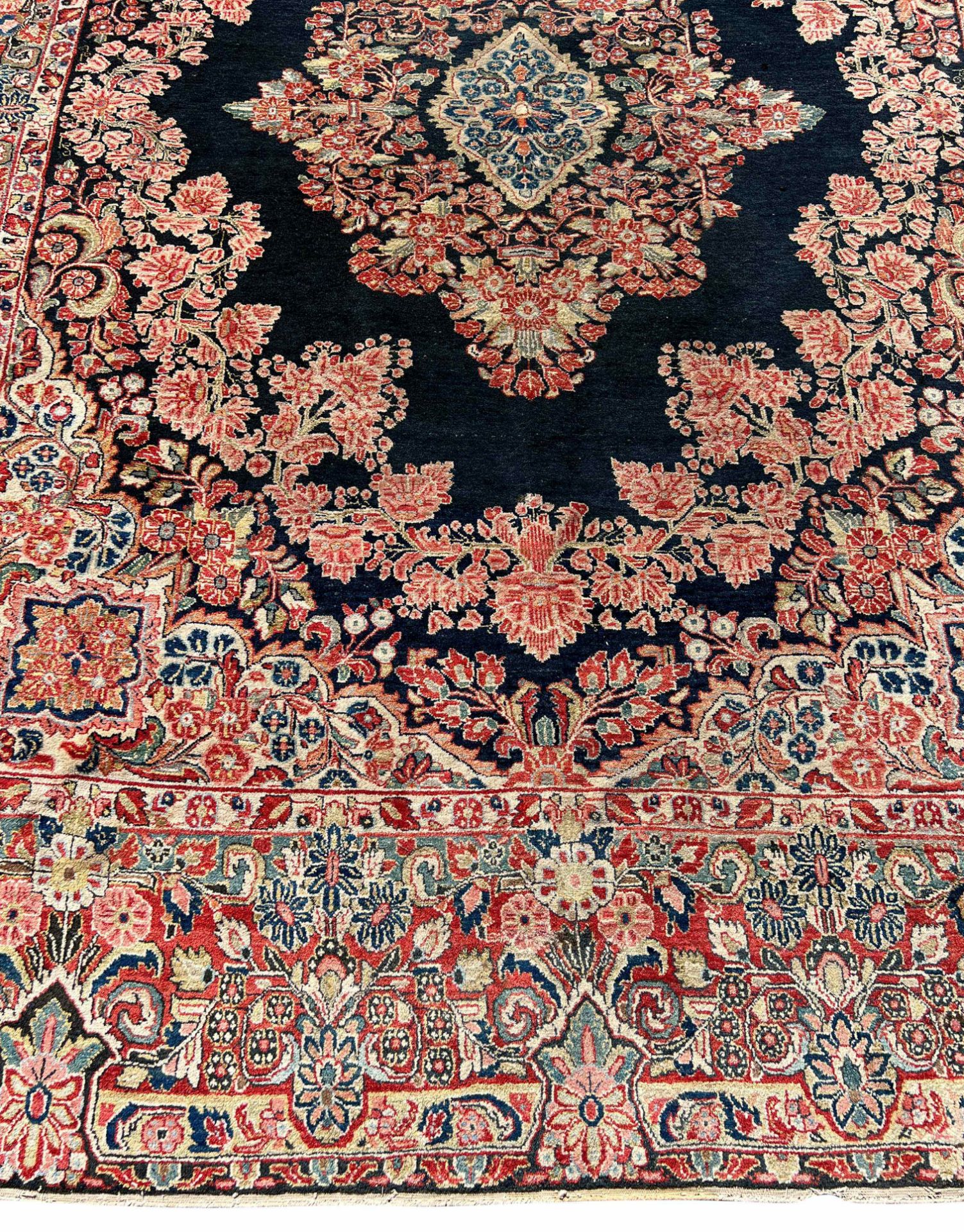 US re-import Sarough. Oriental rug. Around 1920. - Image 9 of 17