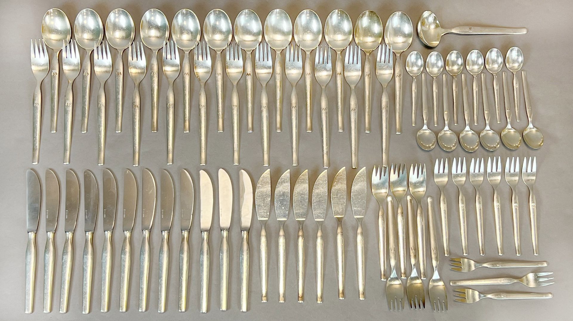 Silver cutlery. 800 silver. A total of 70 pieces. - Image 2 of 16