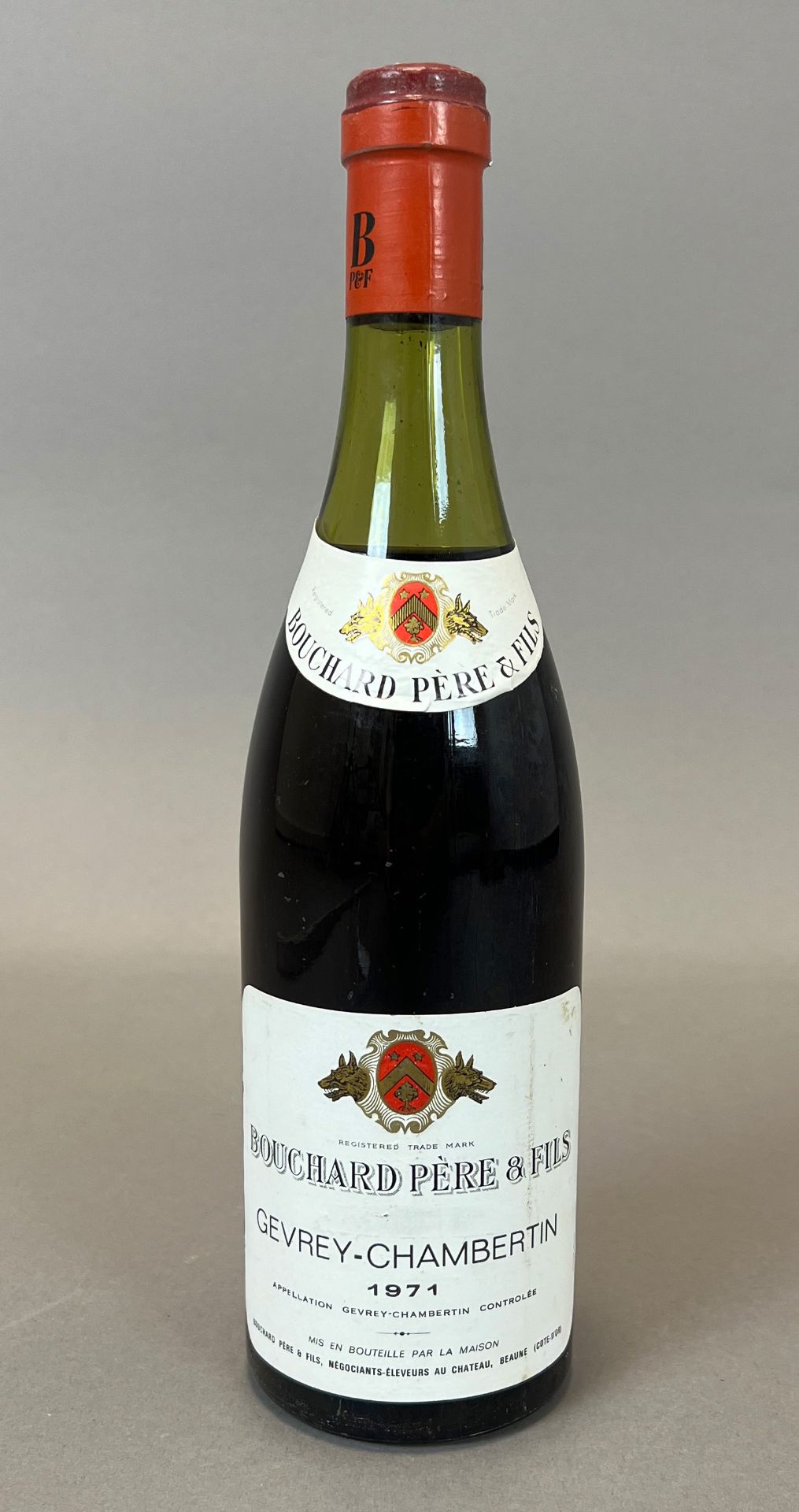 1 bottle of red wine. Bouchard Père & Fils. Gevrey-Chambertin. 1971.