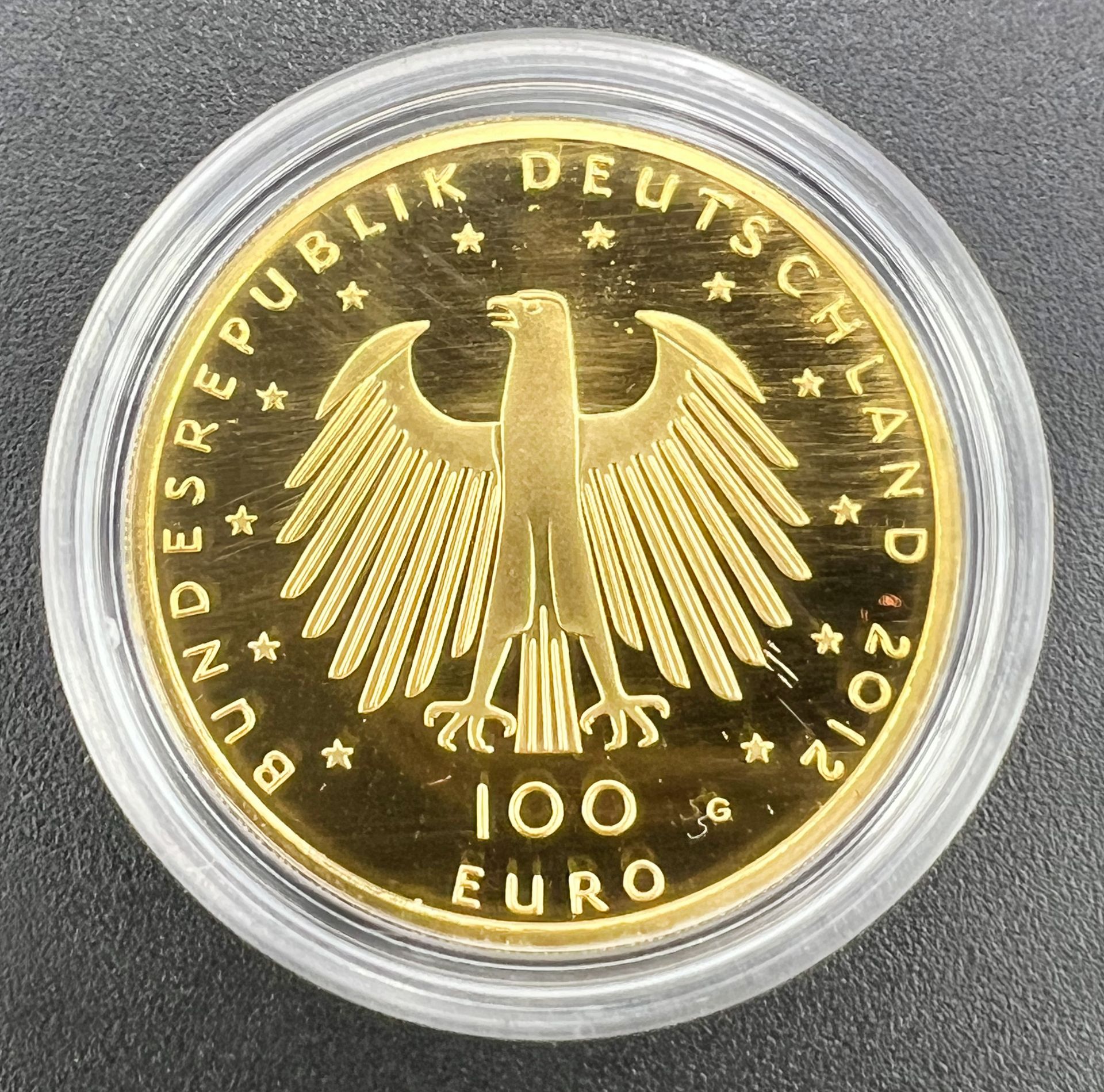 Goldmünze. 100 Euro "UNESCO Welterbe. Dom zu Aachen". BRD 2012. - Bild 3 aus 4