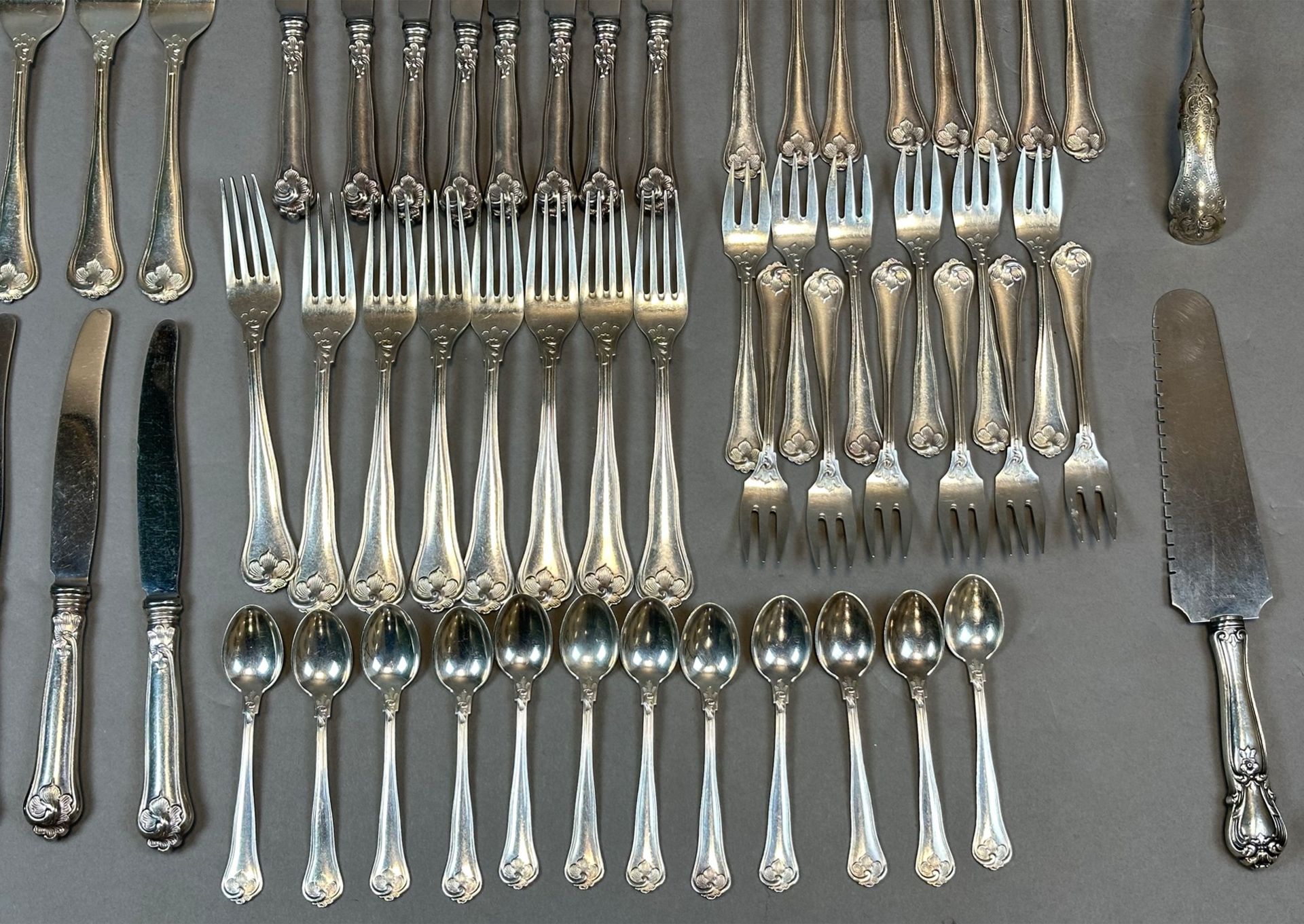 129-piece set. Silver cutlery. Partly Cohr Denmark. - Image 3 of 19