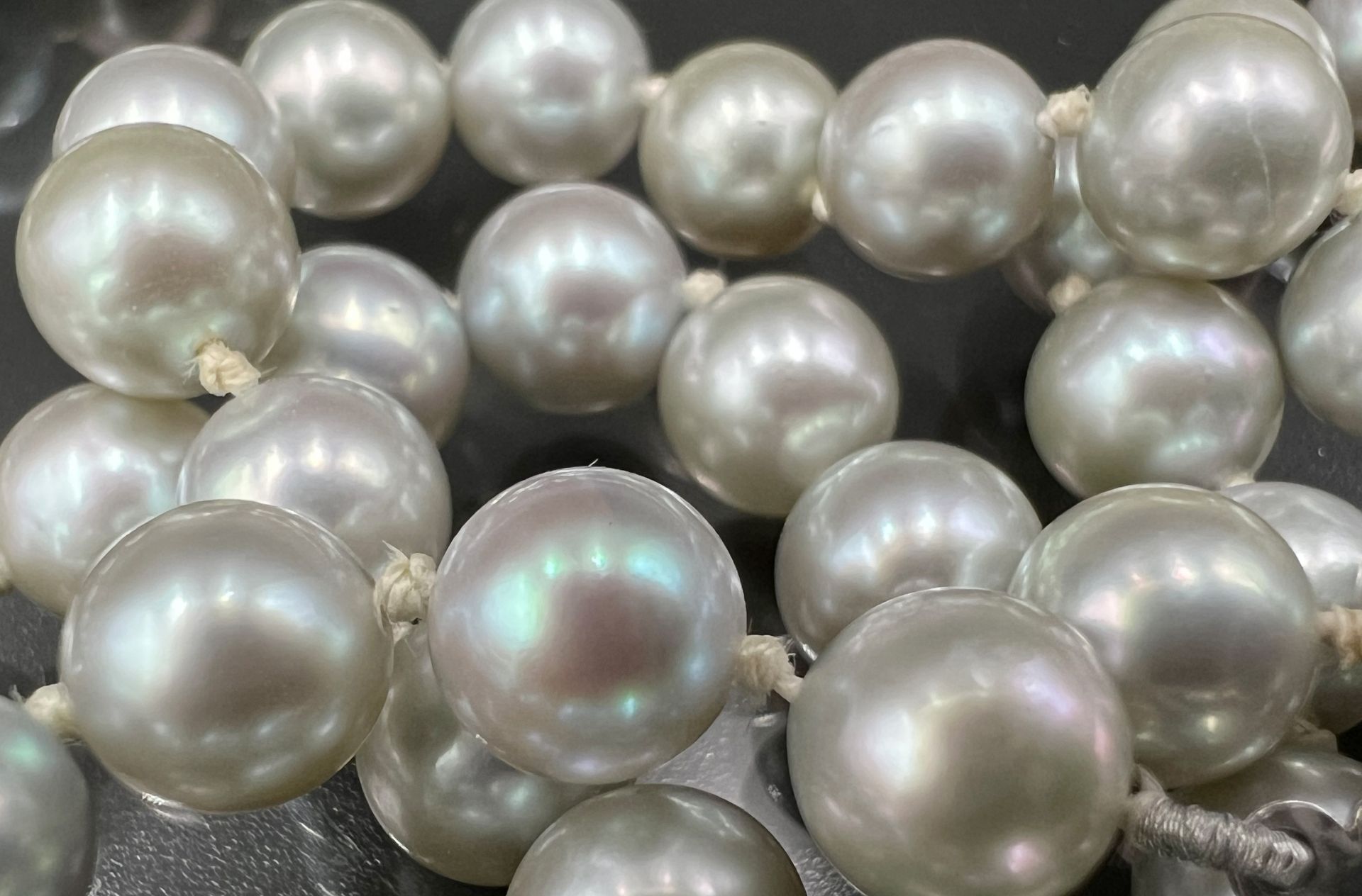 Pearl necklace with a small 585 gold clasp. - Image 6 of 7