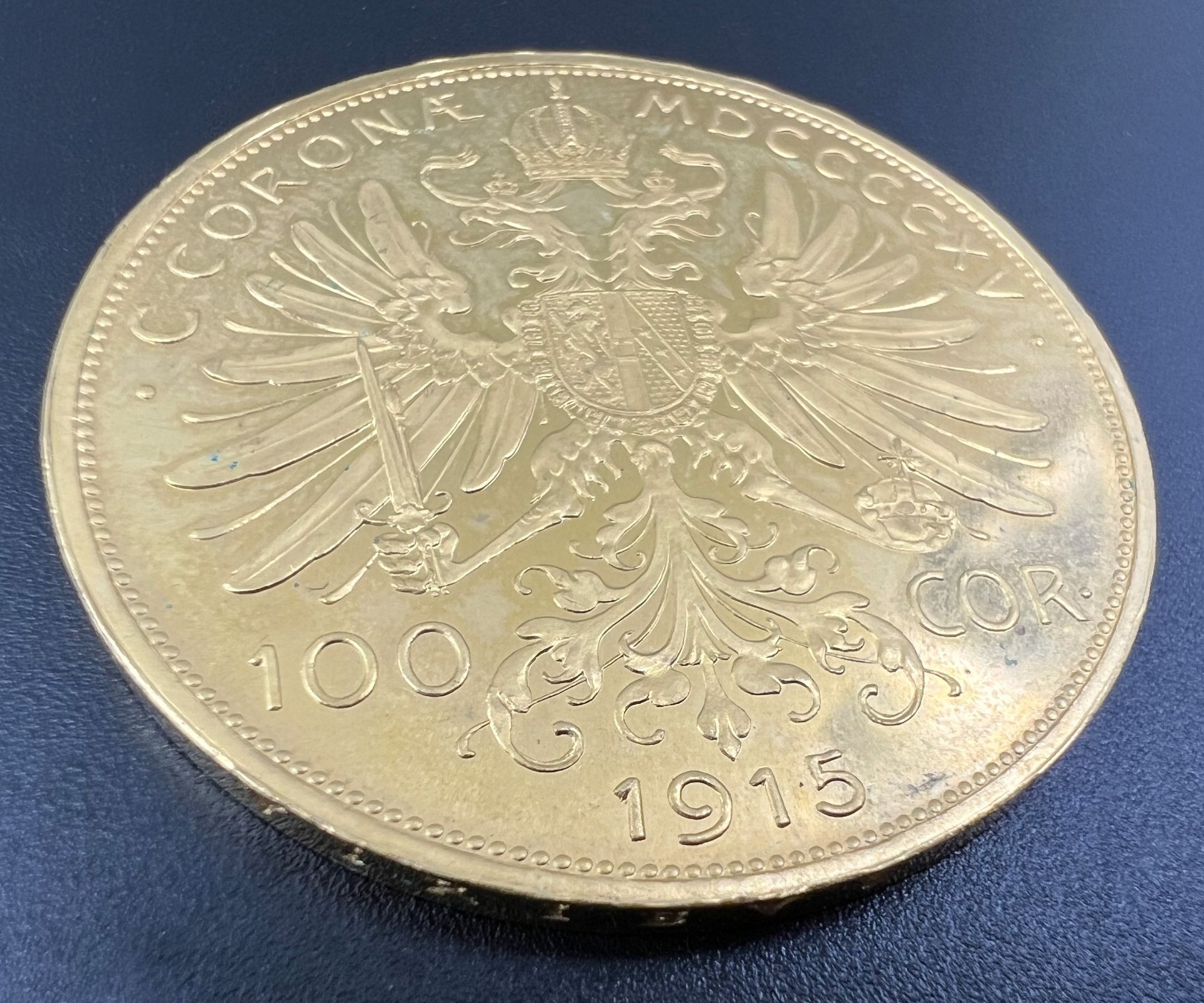 Goldmünze 100 Kronen "Franz Joseph I.". Österreich 1915. 900 Gold. - Bild 4 aus 6