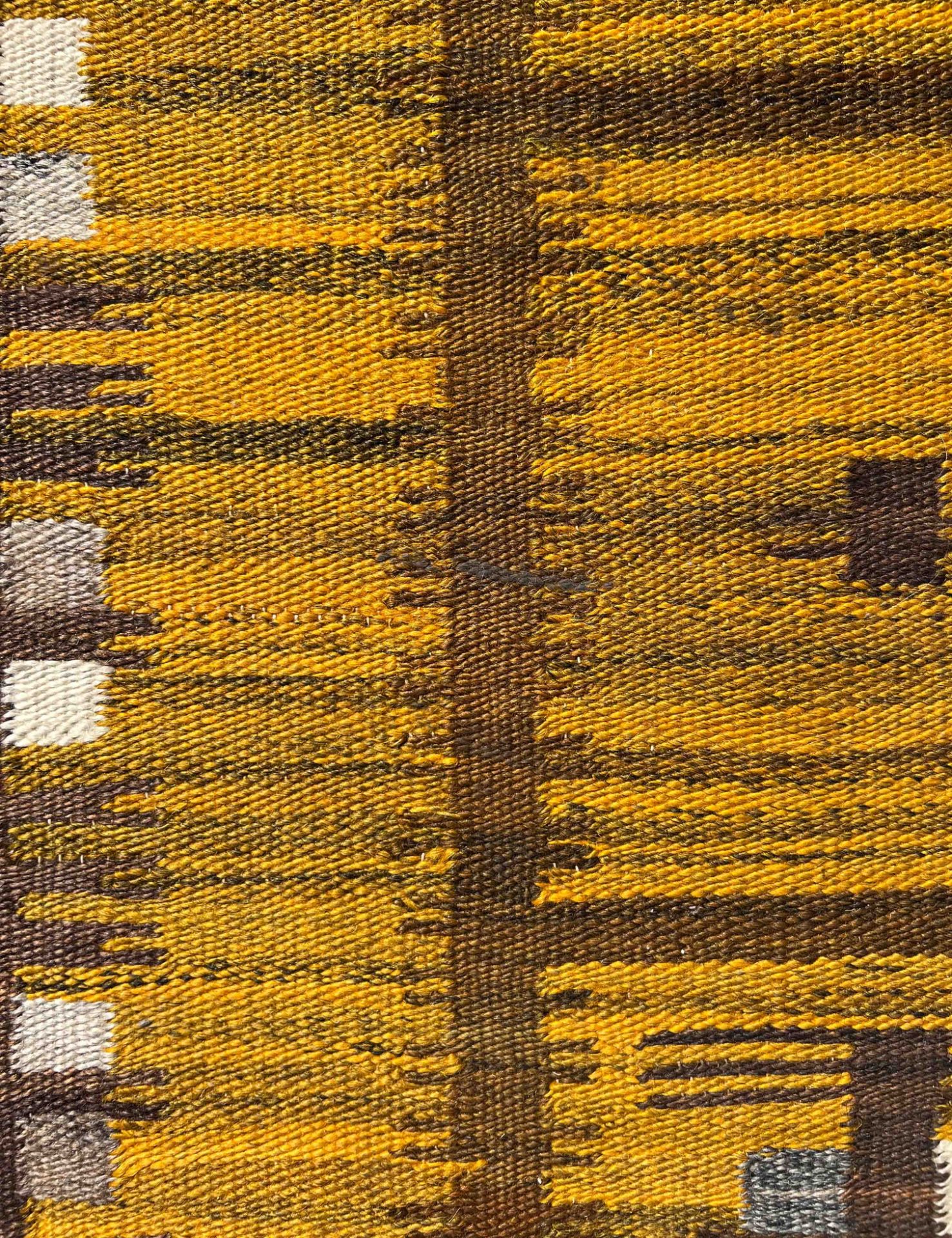 Kelim Scandinavia. Design. 1960/1970s. Saffron colours. - Image 6 of 8