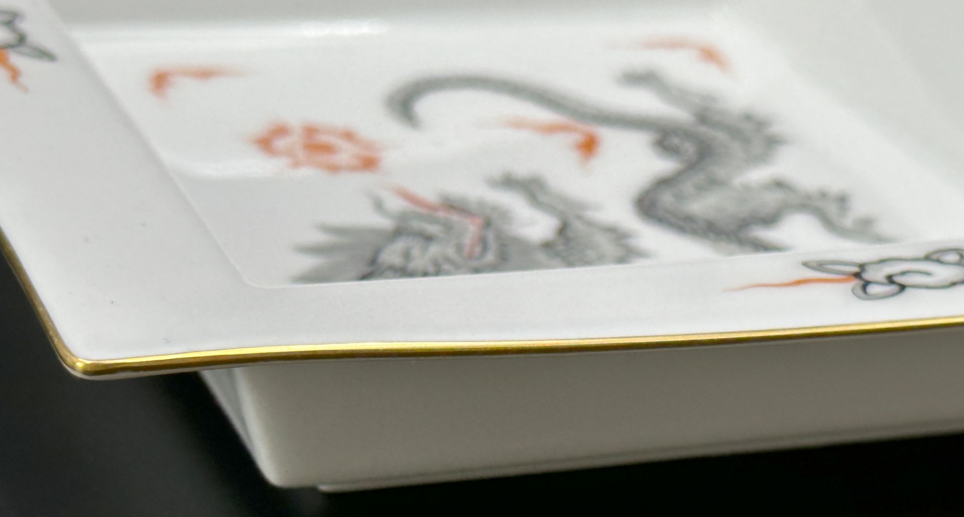 2-piece set. Bowl. Tea caddy. MEISSEN. Ming dragon. 1st choice. - Image 10 of 16