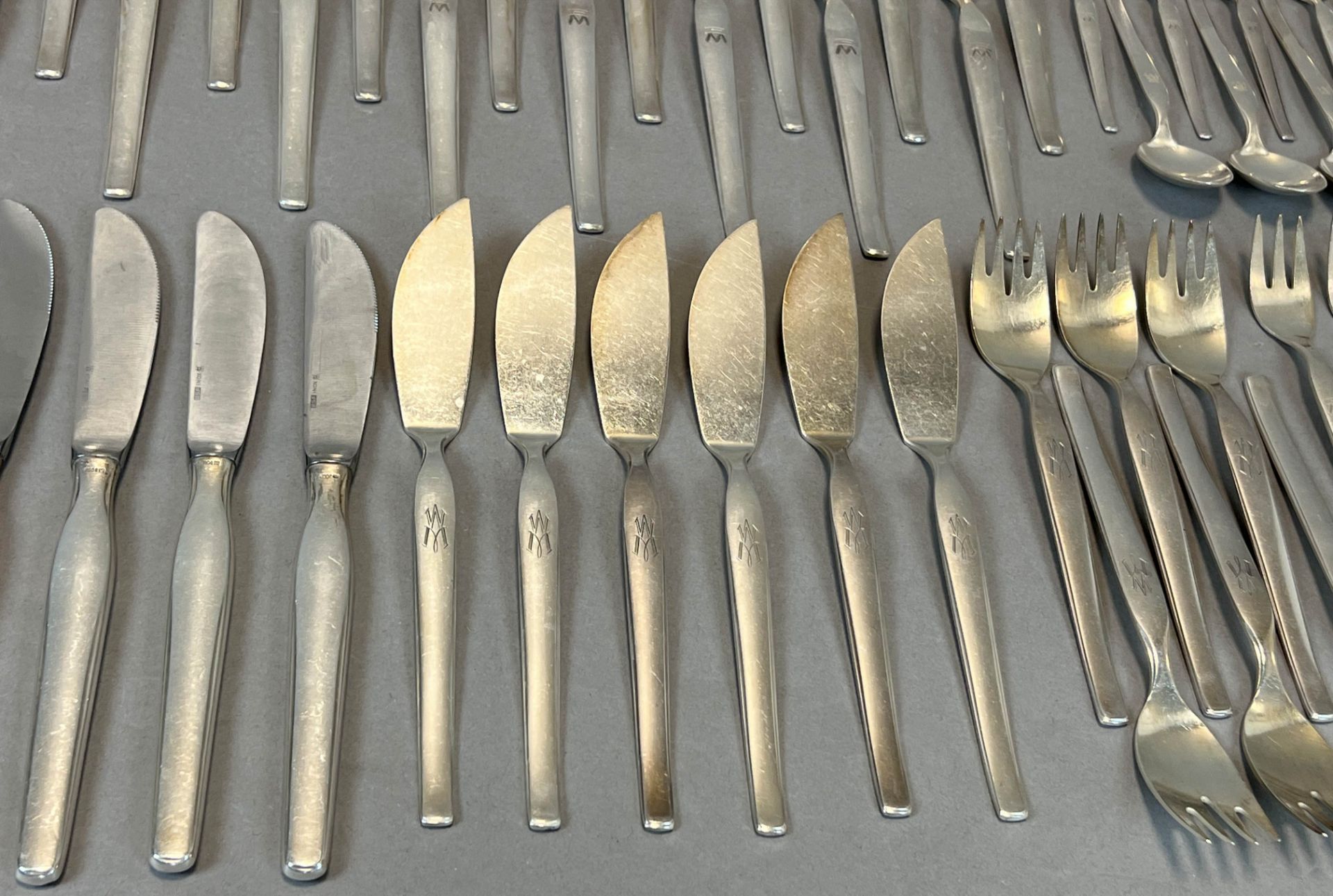 Silver cutlery. 800 silver. A total of 70 pieces. - Image 7 of 16