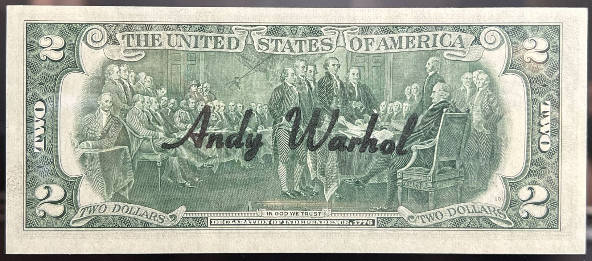 Andy WARHOL (1928 - 1987). Signed 2-dollar banknote. - Image 5 of 9