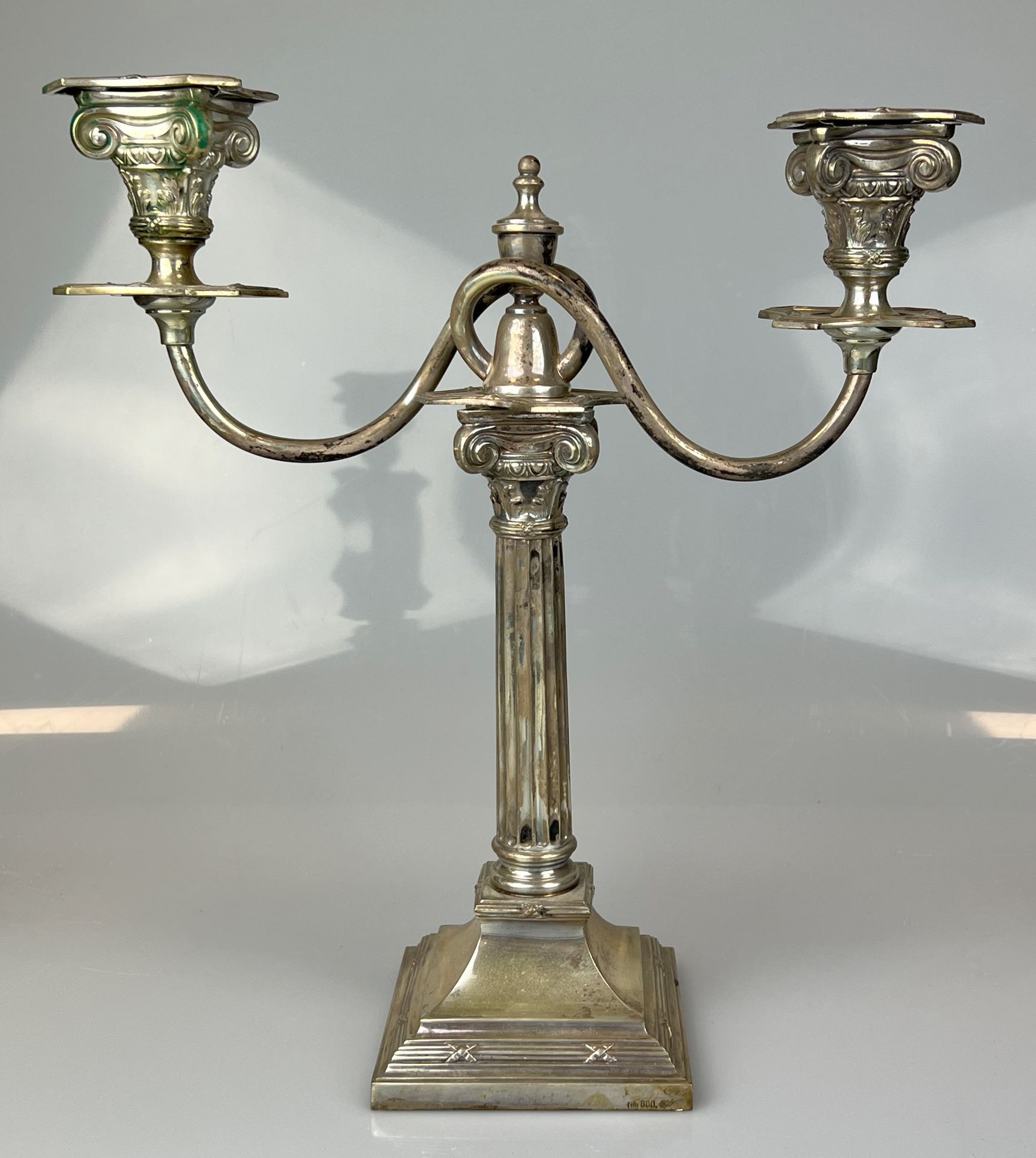 Antique candlestick. 800 silver. Körner & Proll, Berlin. Around 1900.