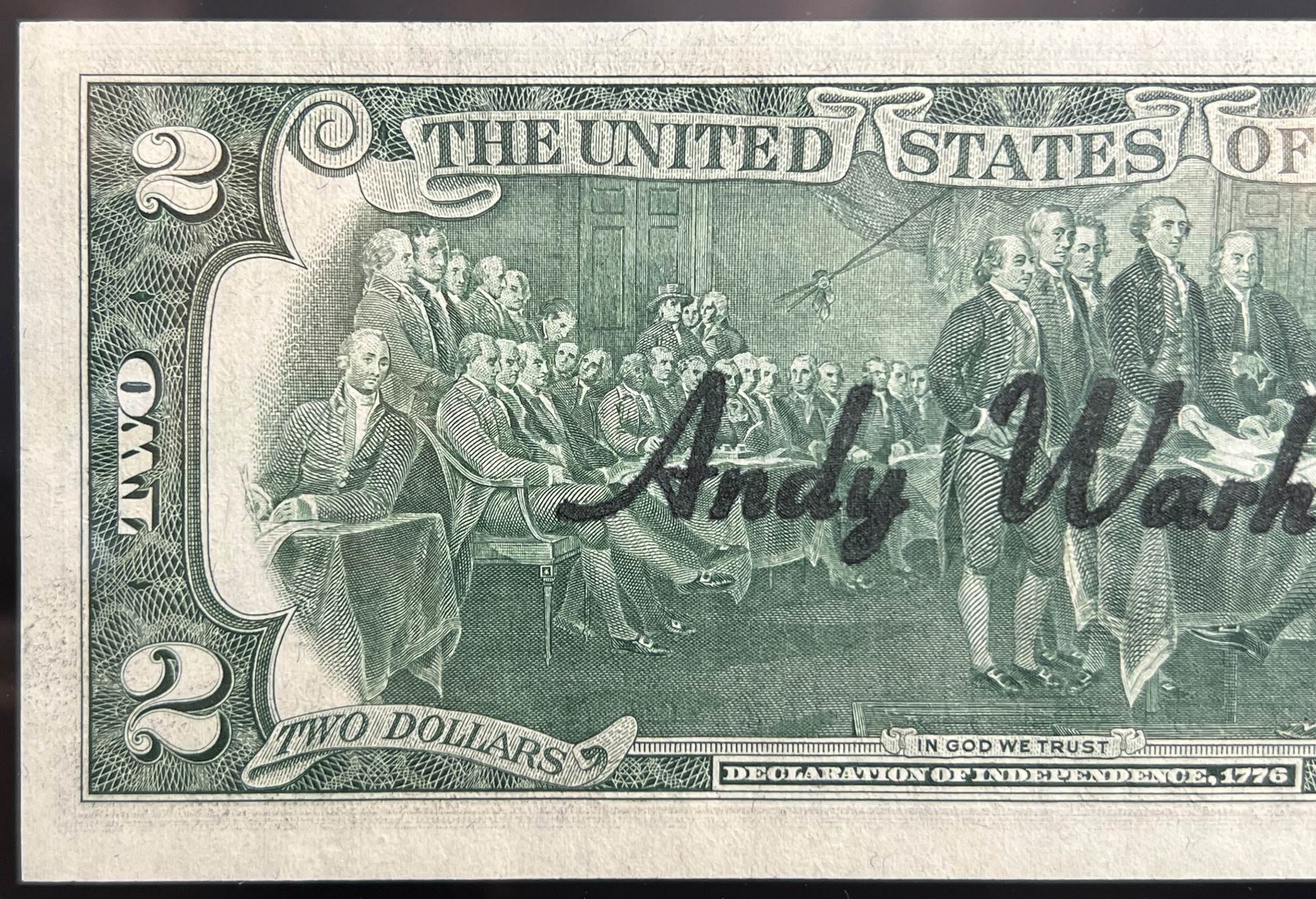 Andy WARHOL (1928 - 1987). Signed 2-dollar banknote. - Image 6 of 9