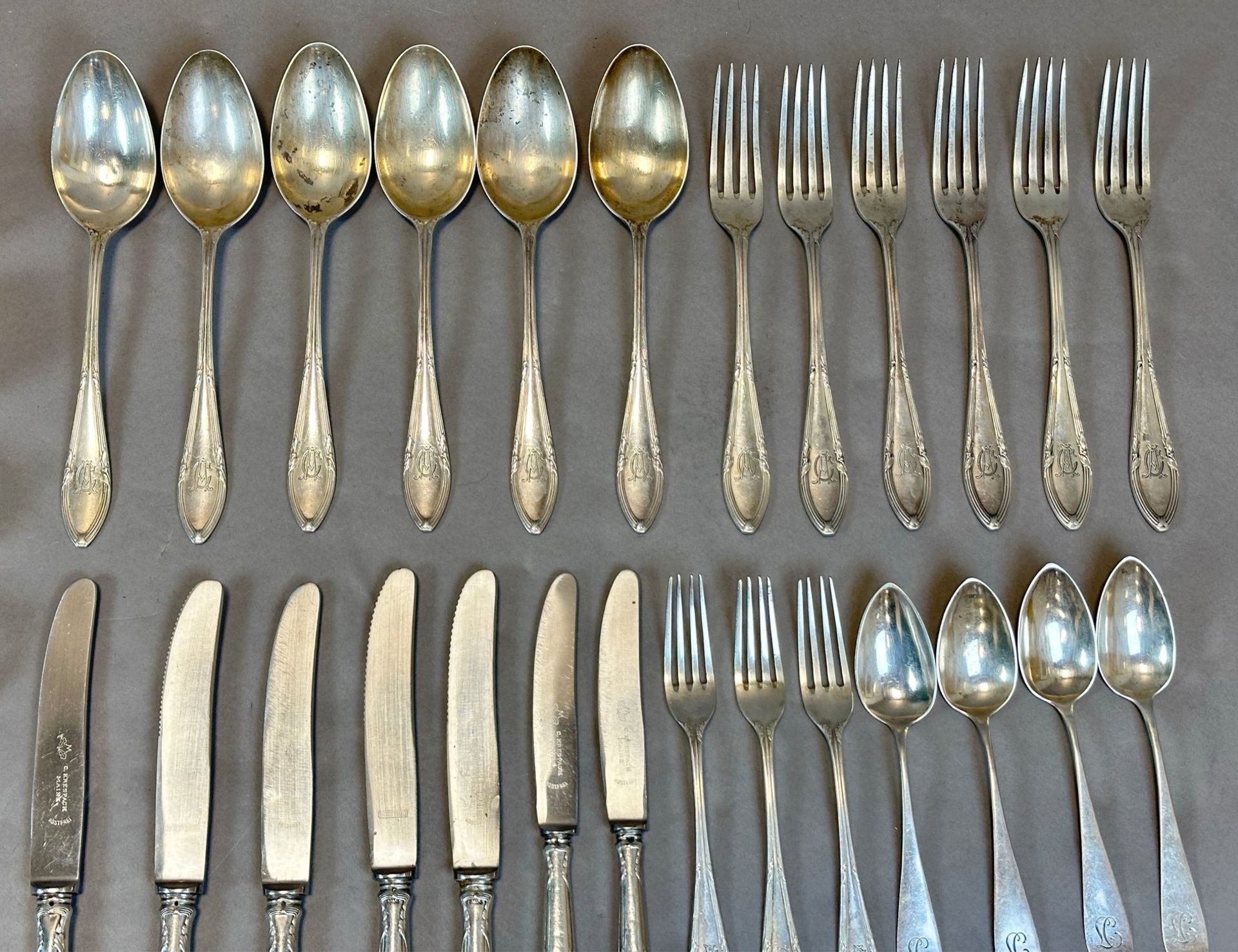 129-piece set. Silver cutlery. Partly Cohr Denmark. - Image 5 of 19
