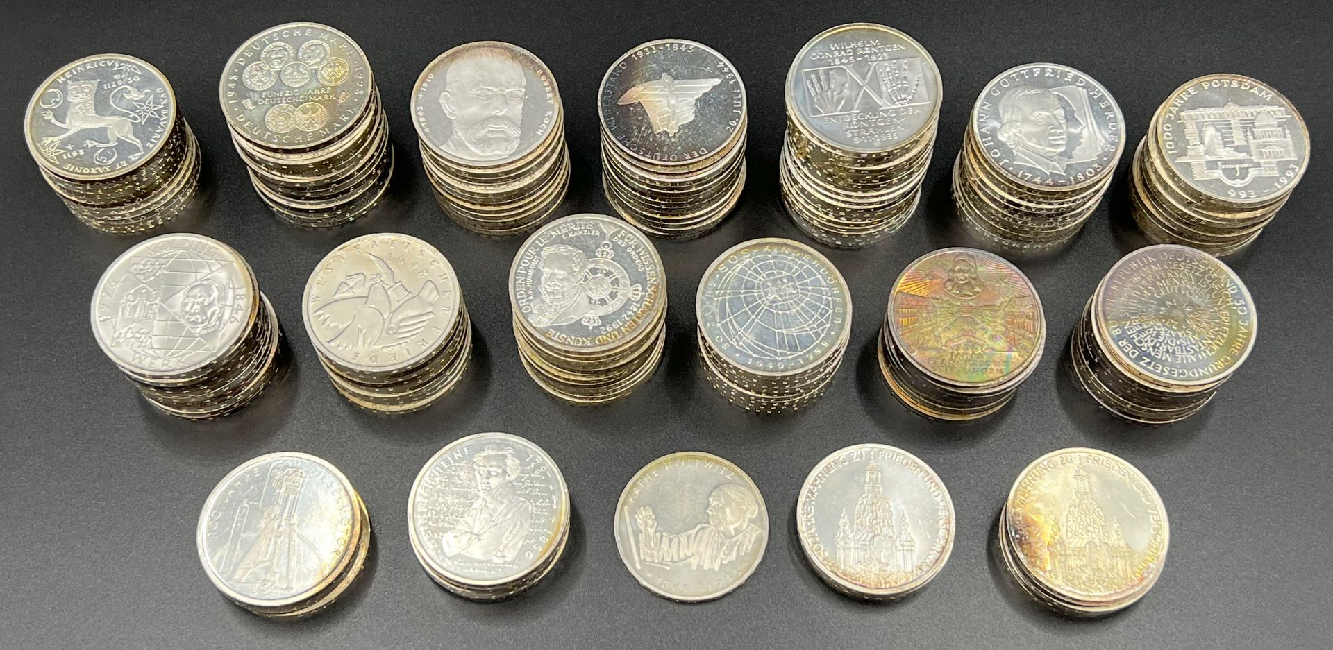 Konvolut von 176 Silbermünzen. 10-DM-Gedenkmünzen. - Bild 3 aus 10