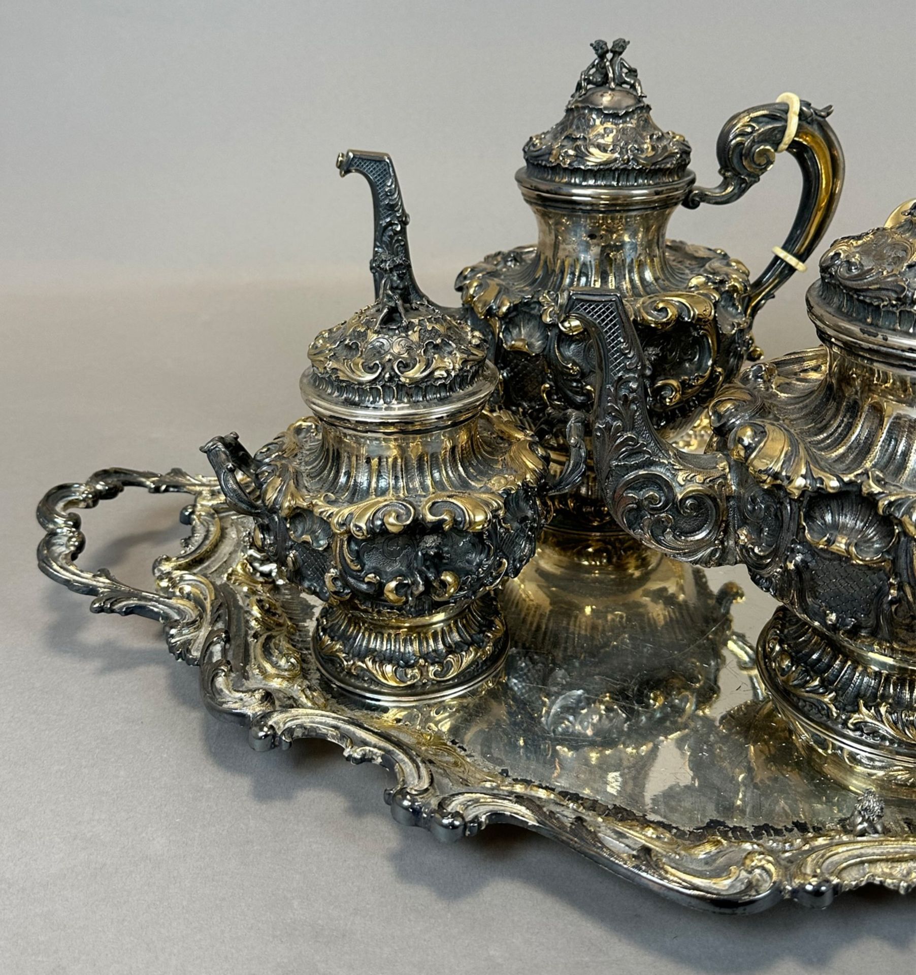 5-piece coffee and tea pot centre. 800 silver. Agma. Italy. Milan. - Image 2 of 20