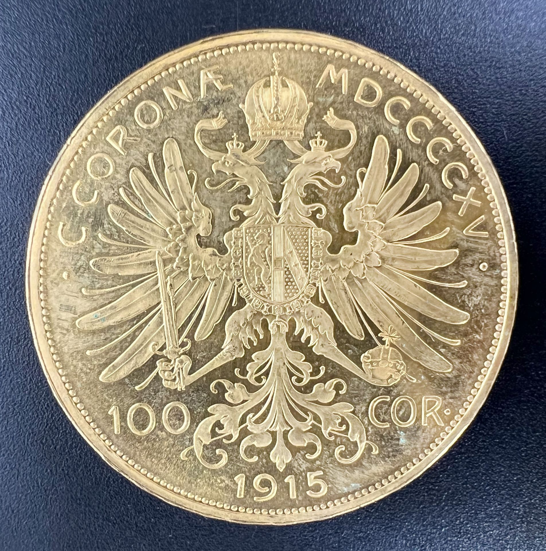 Goldmünze 100 Kronen "Franz Joseph I.". Österreich 1915. 900 Gold. - Bild 3 aus 6