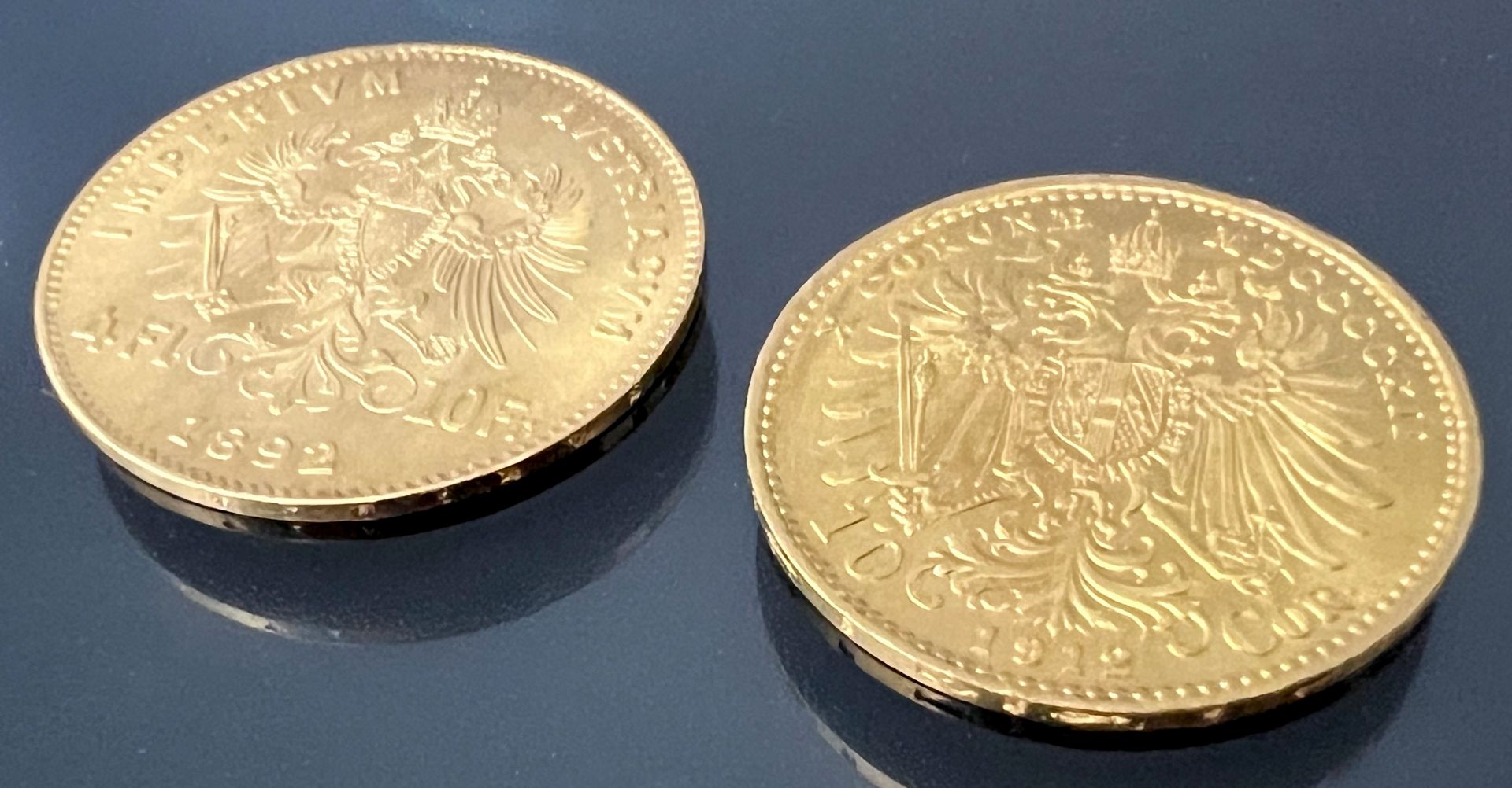 Zwei Goldmünzen "Franz Joseph I.". Österreich. - Bild 5 aus 7