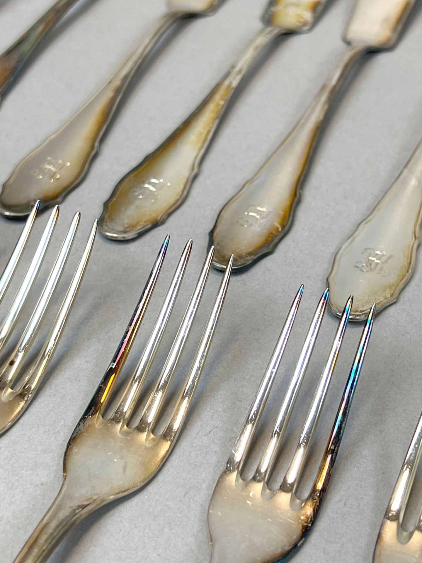 30-piece fish cutlery set for 12 people. 800 silver. - Image 2 of 8