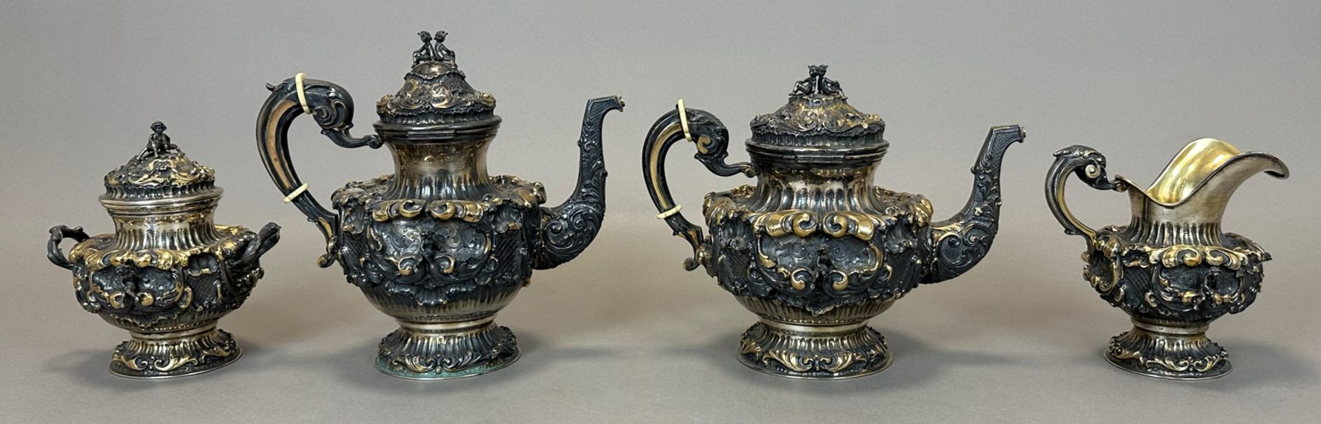 5-piece coffee and tea pot centre. 800 silver. Agma. Italy. Milan. - Image 7 of 20