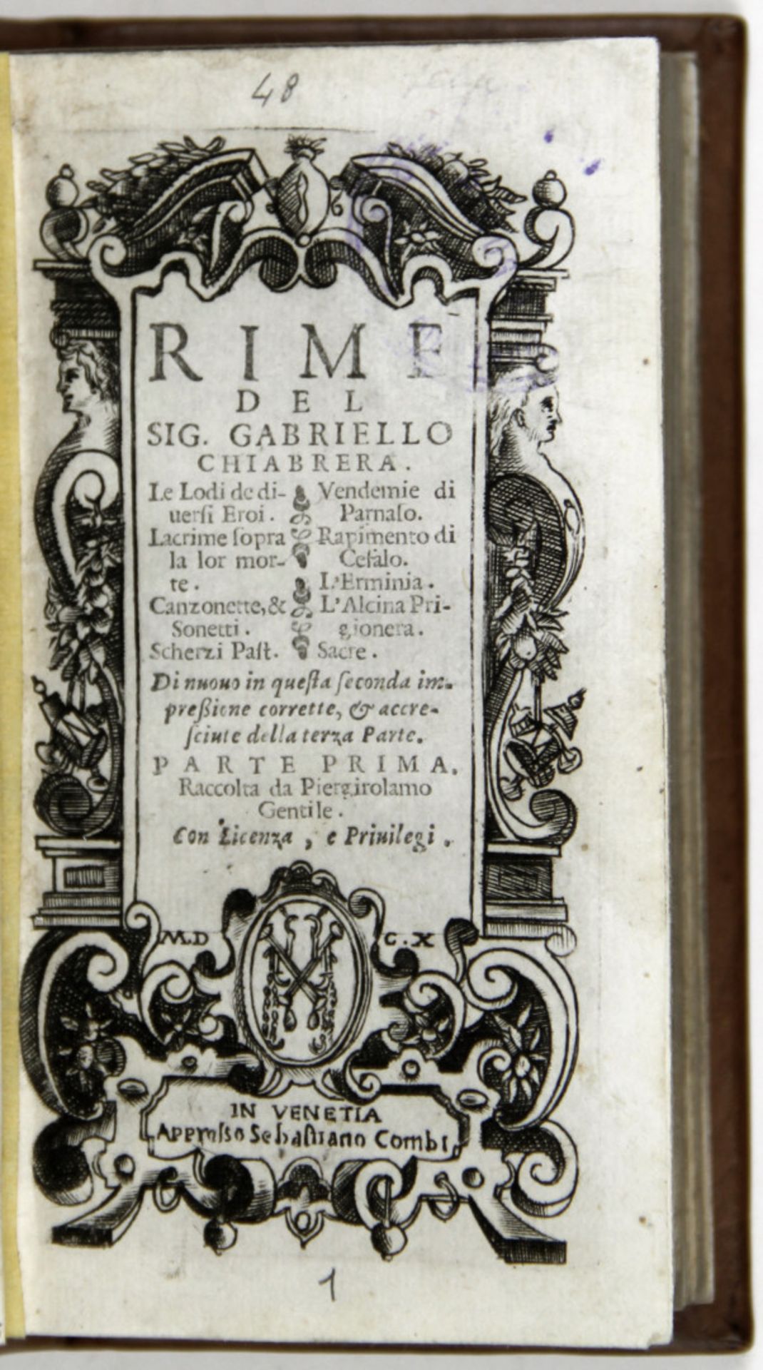 Chiabrera, Gabriello: Rime. - Image 2 of 3