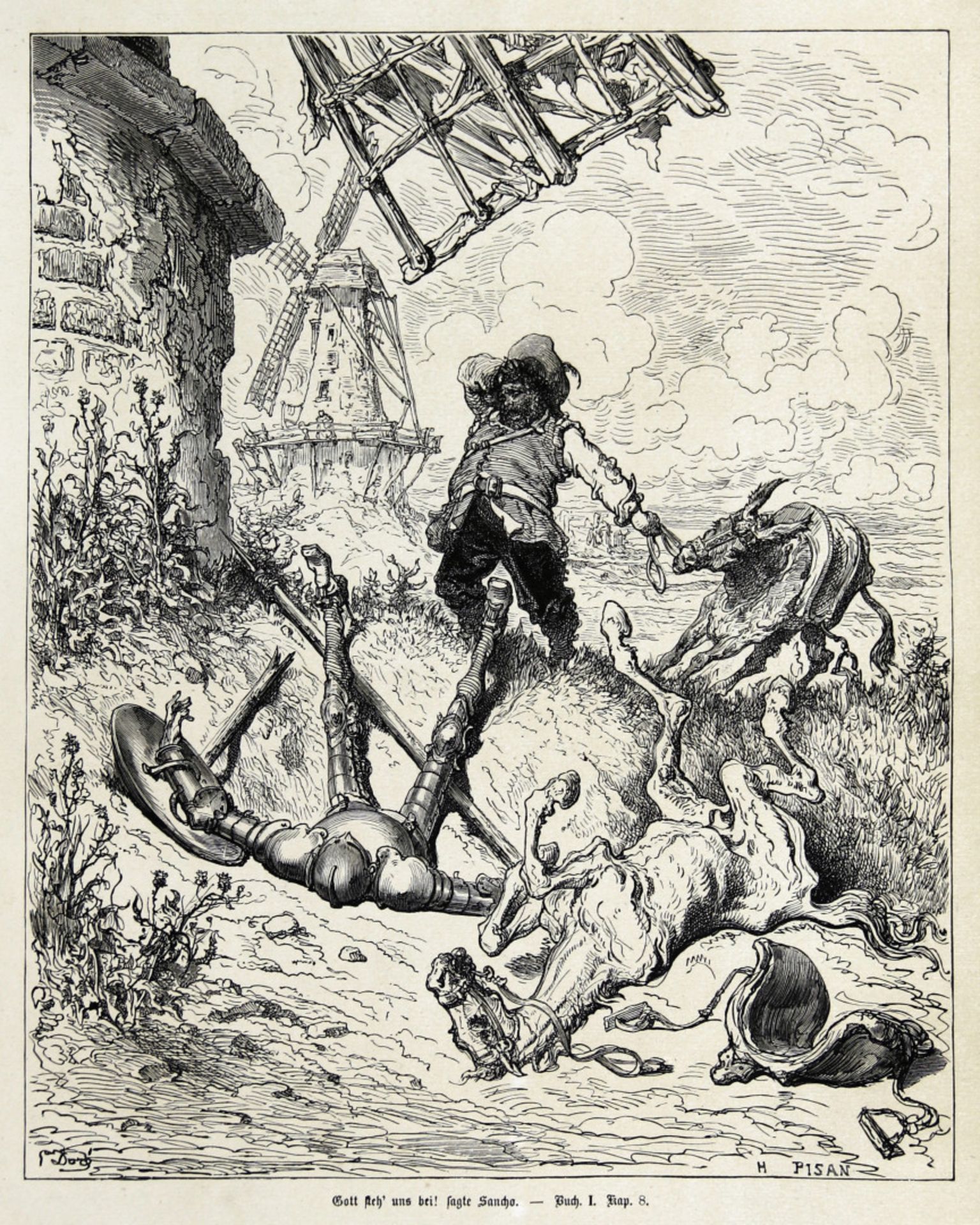 Doré, Gustave. - Cervantes Saavedra, Miguel de: Leben und Thaten des scharfsinnigen Edlen Don Quixot - Bild 2 aus 4