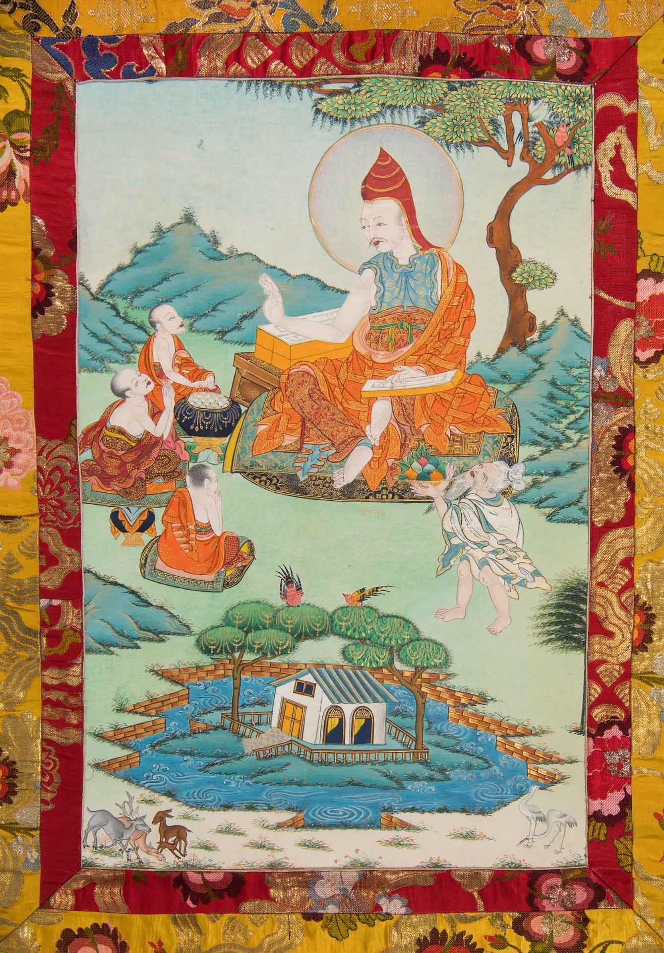 Thangka eines Lamas