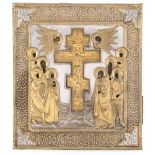 Staurothek-Ikone mit Oklad, Kreuzigung Christi