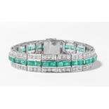 Smaragd-Brillant-Bracelet