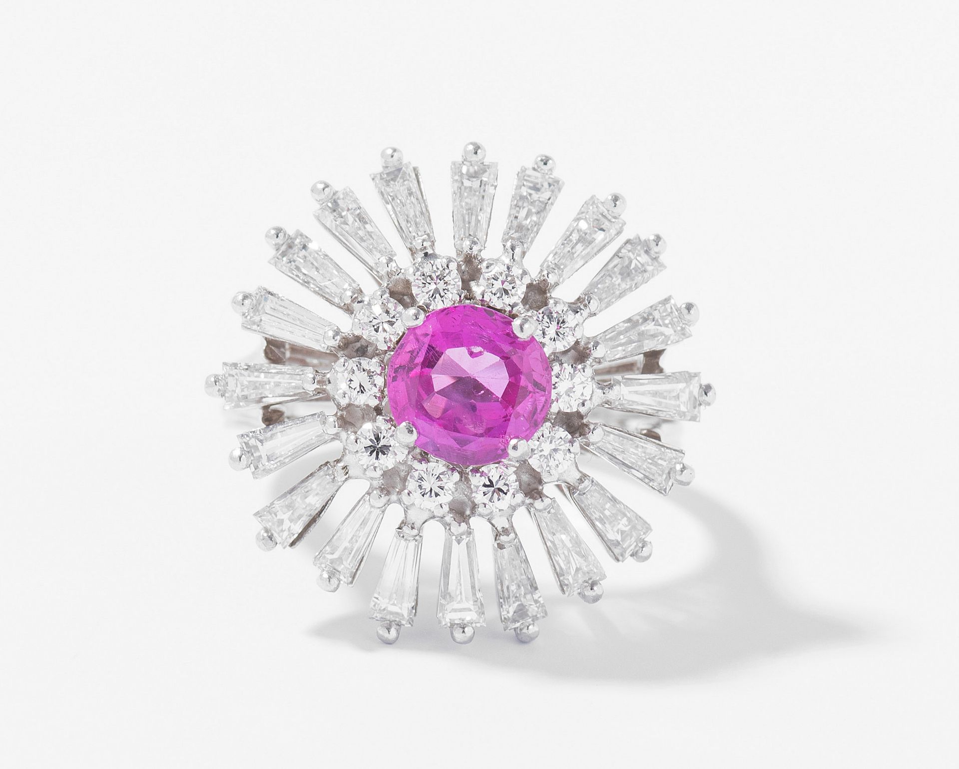 Pinksaphir-Diamant-Ring