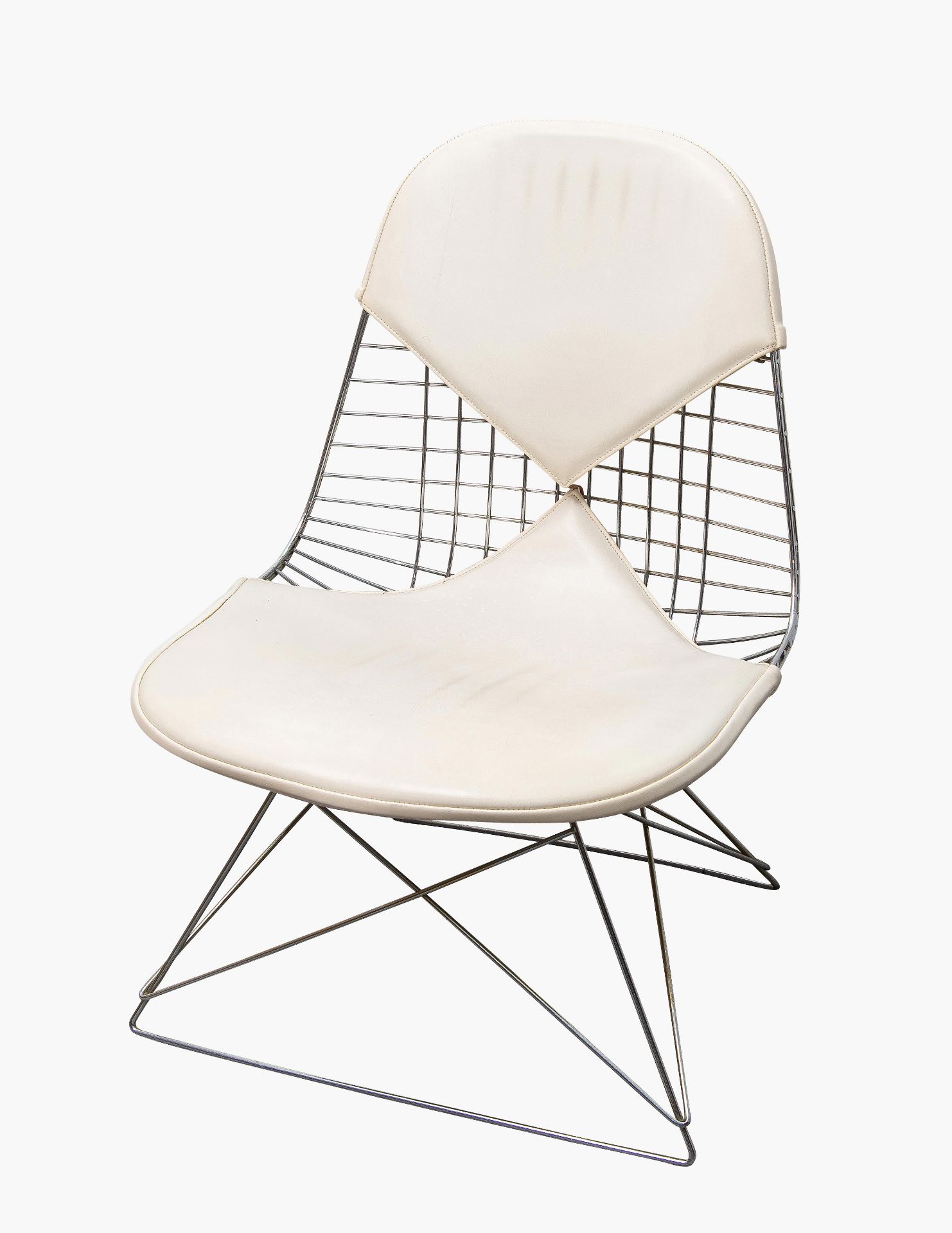 Charles Eames, Stuhl "Bikini Wire Chair" auf "Low Rod Base"
