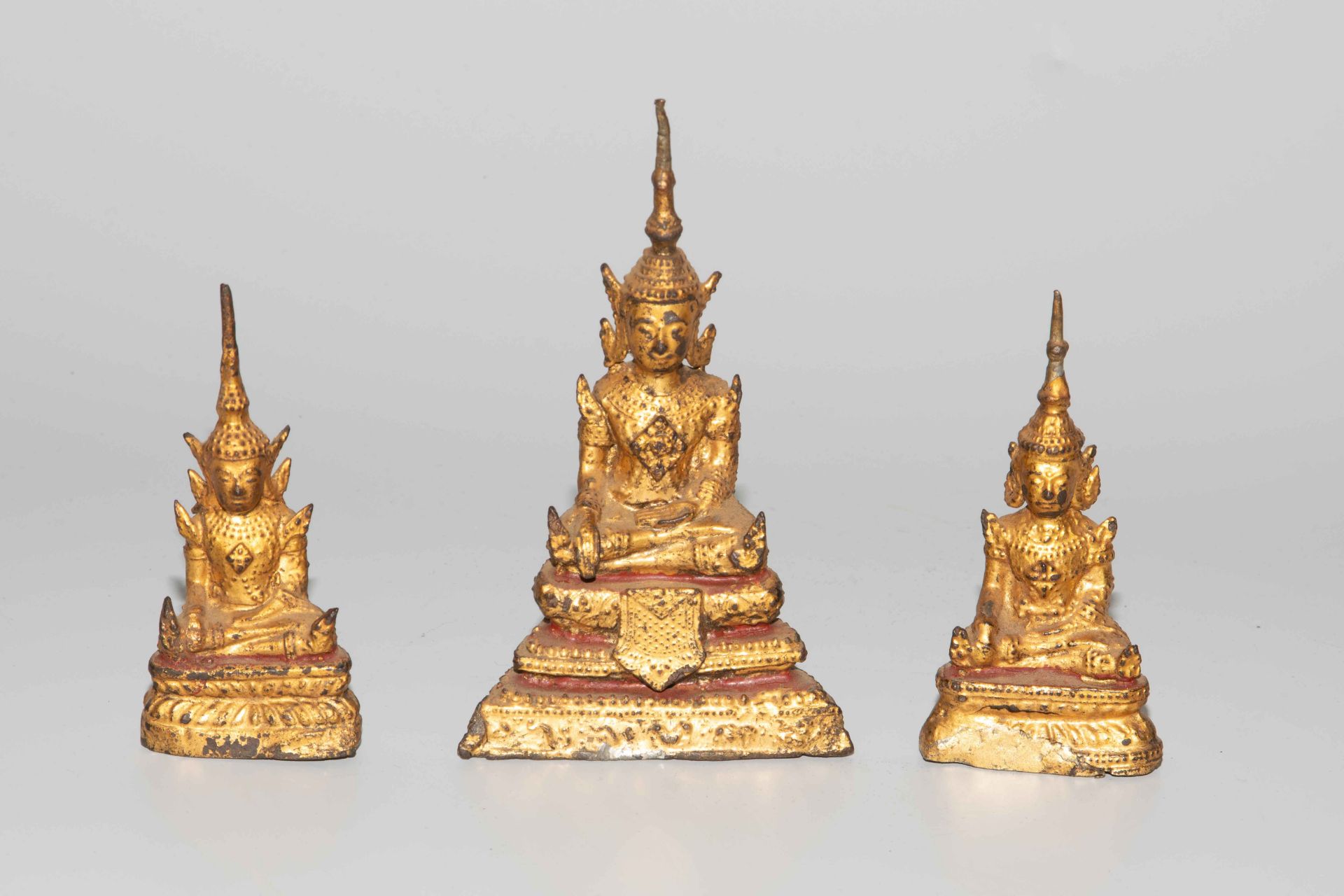 Lot: 3 sitzende Buddhas - Image 8 of 9