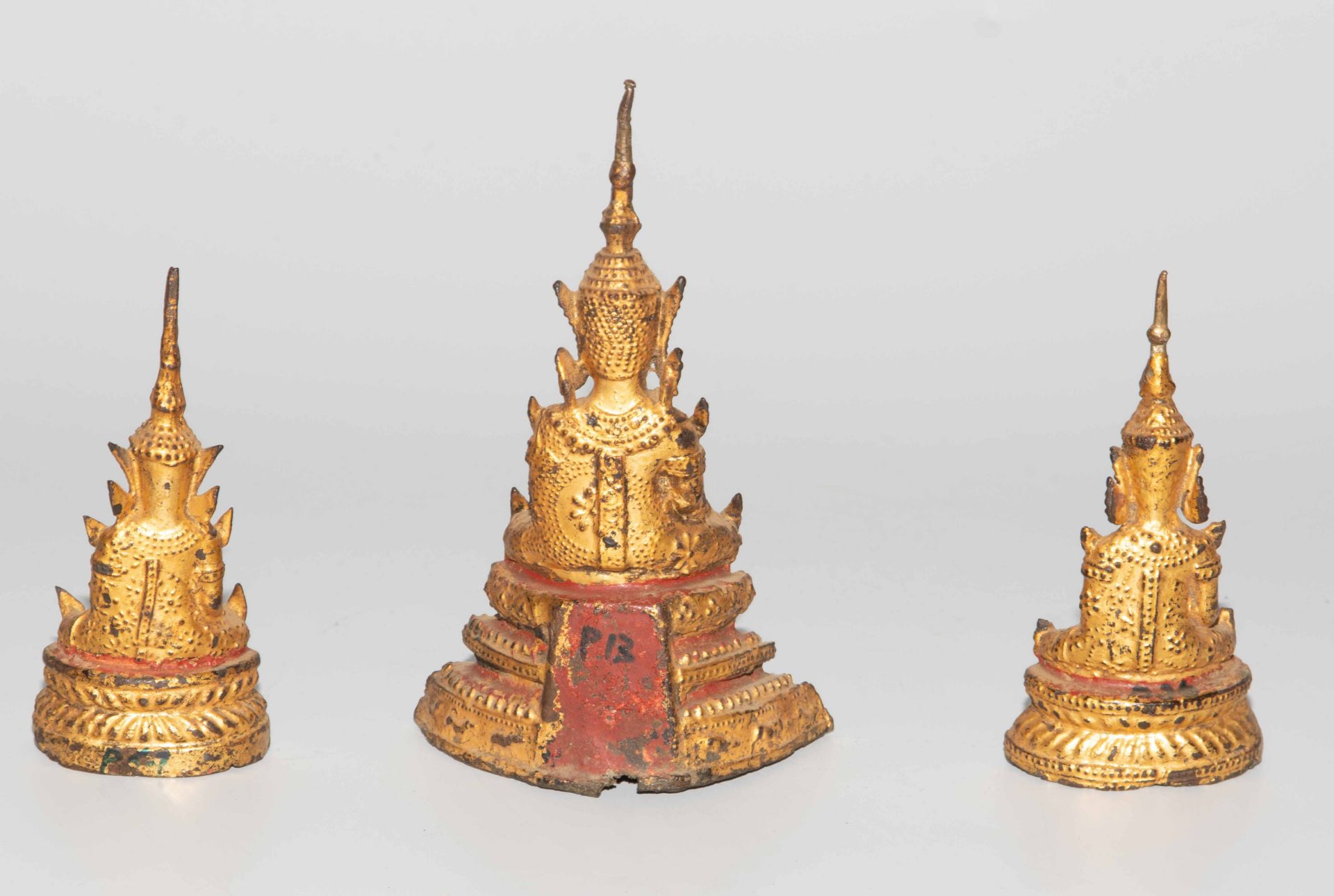 Lot: 3 sitzende Buddhas - Image 4 of 9
