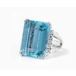 Aquamarin-Diamant-Ring